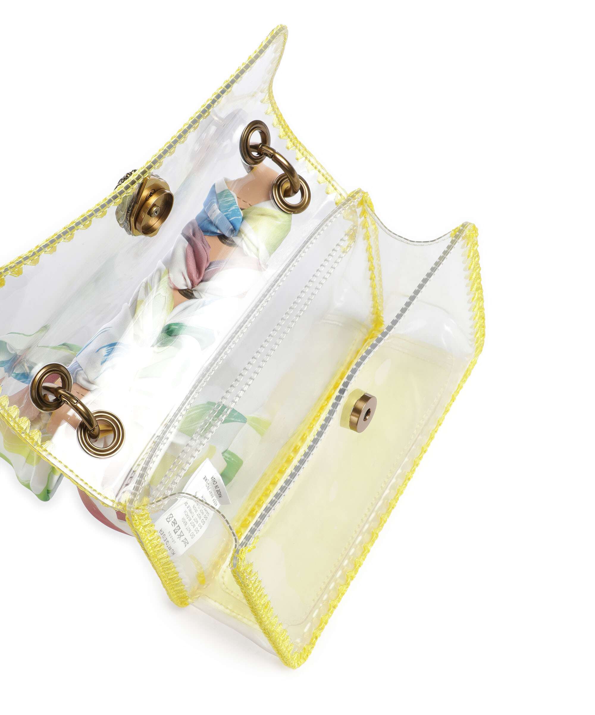Kurt Geiger Kensington Vinyl Mini Crossbody bag yellow