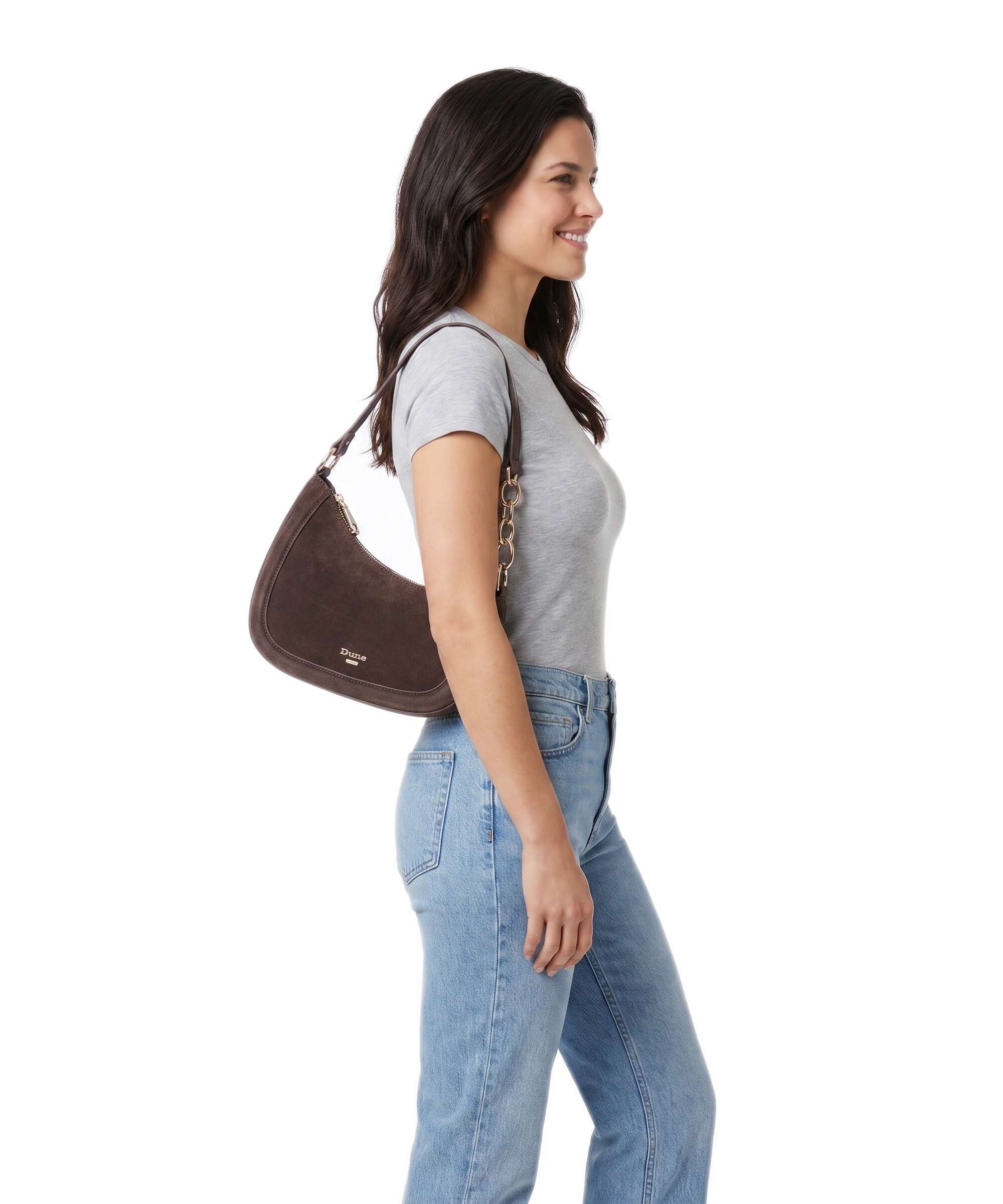 Dune London Direction Shoulder bag dark brown