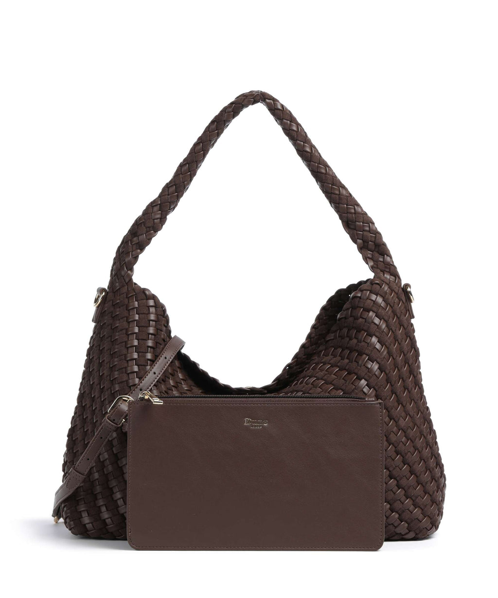 Dune London Deliberate L Hobo bag dark brown