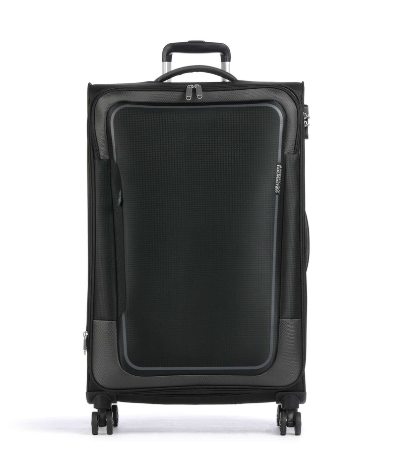 American Tourister Pulsonic Spinner (4 wheels) asphalt black