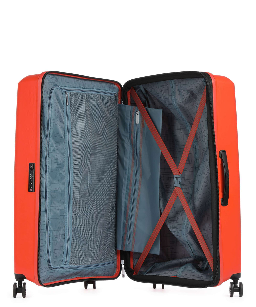 American Tourister Aerostep Spinner (4 wheels) bright orange