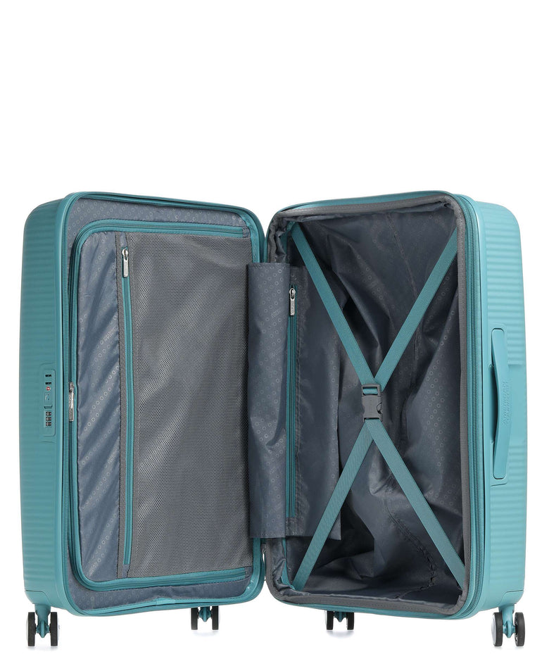 American Tourister Soundbox Spinner (4 wheels) turquoise tonic