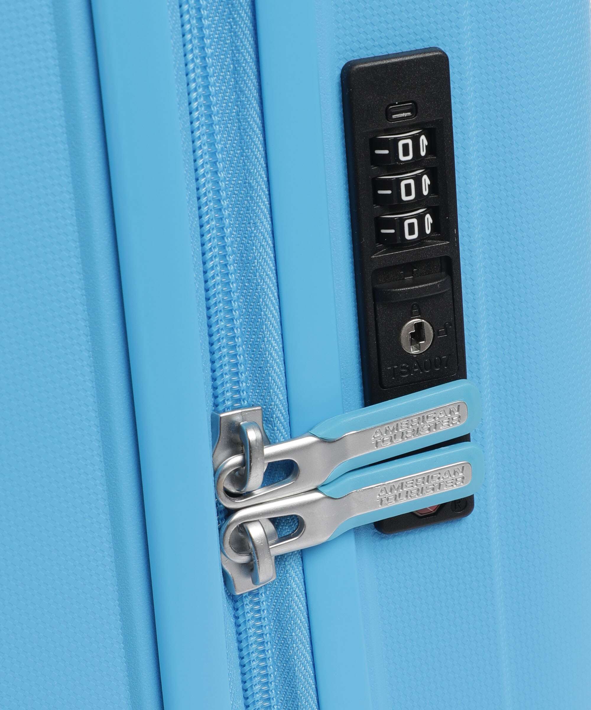 American Tourister Rejoy Spinner (4 wheels) azure blue