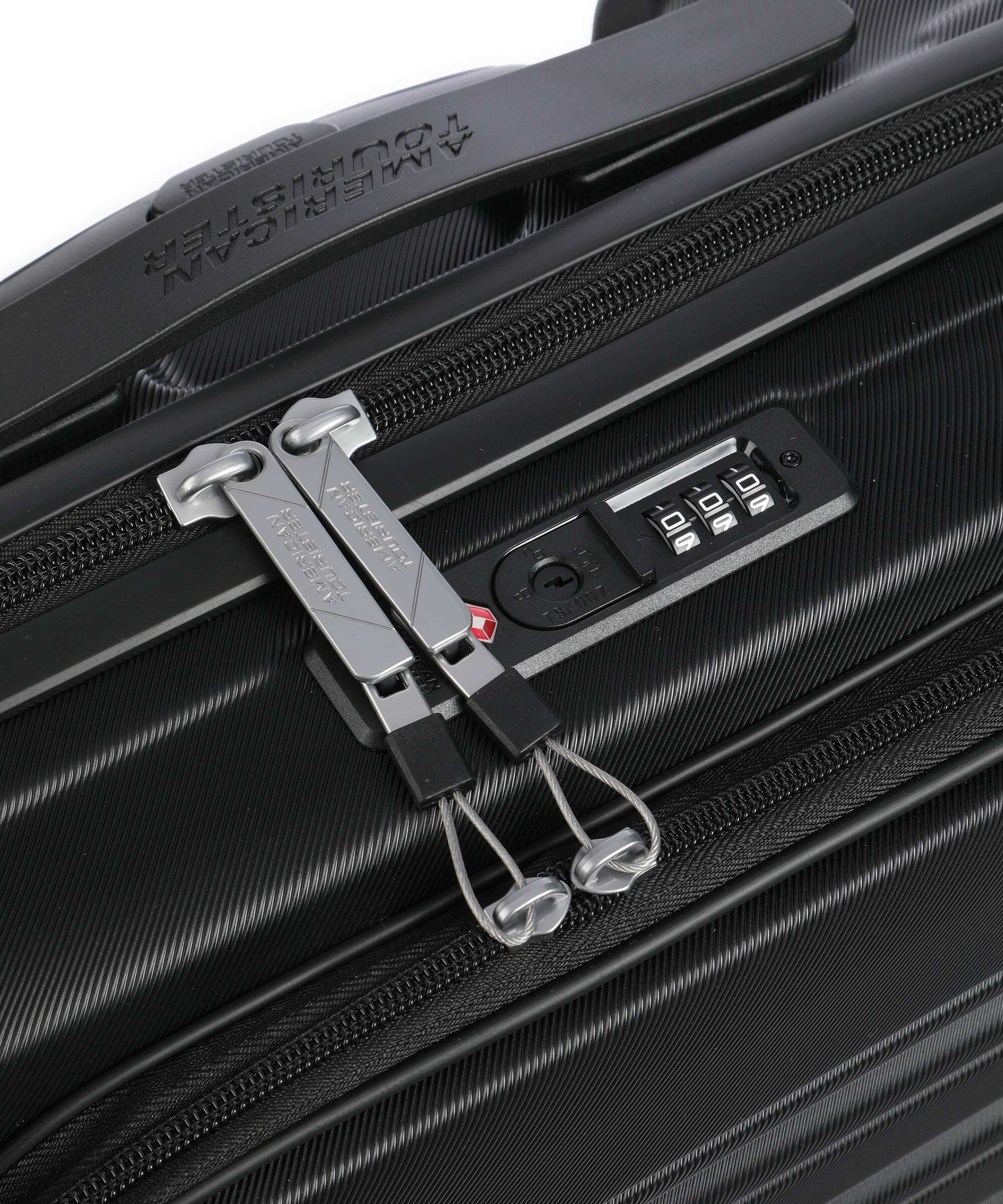 American Tourister Flashline Spinner (4 wheels) shadow black
