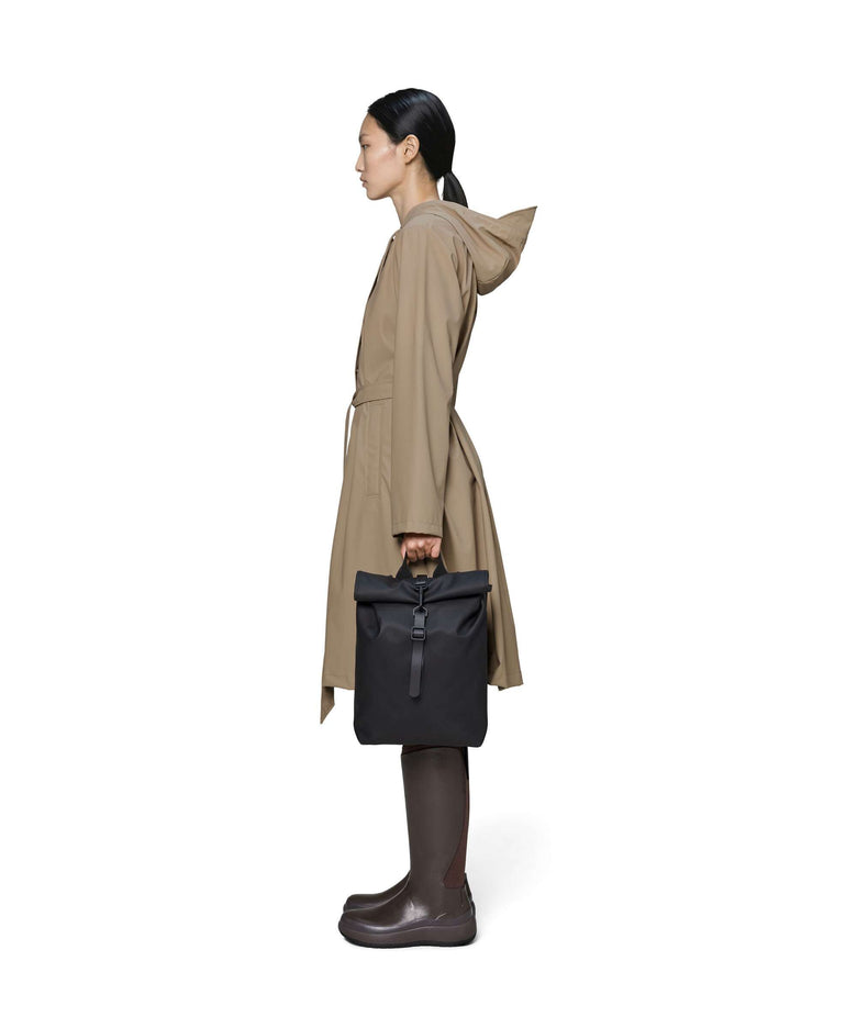 Rains Mini Rolltop backpack black