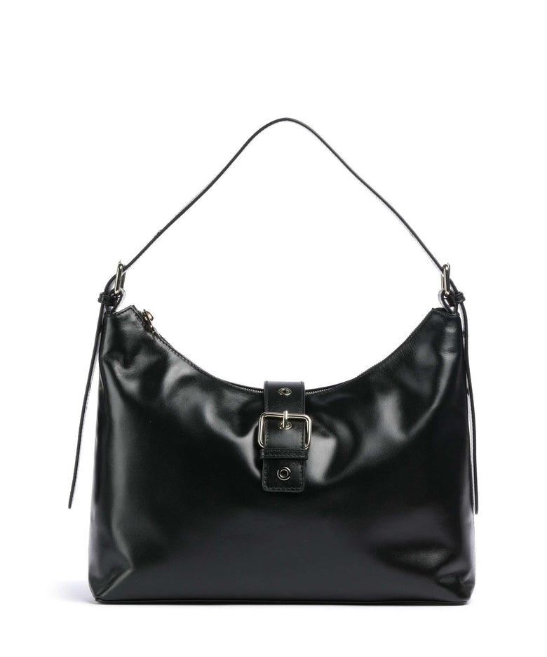 Núnoo Italian Leather Rio Buckle Hobo bag black