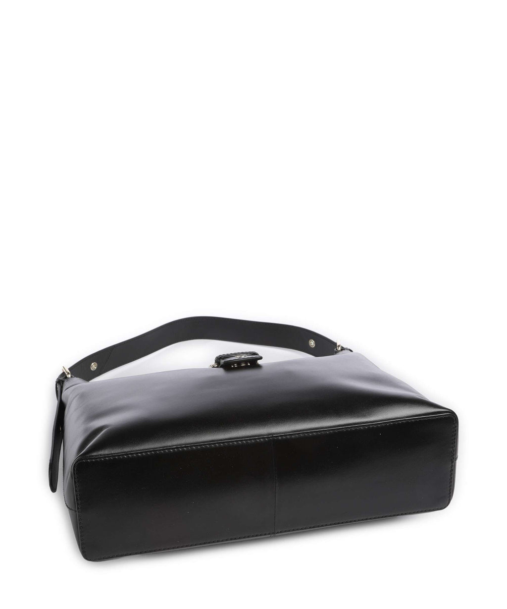 Núnoo Italian Leather Rio Buckle Hobo bag black