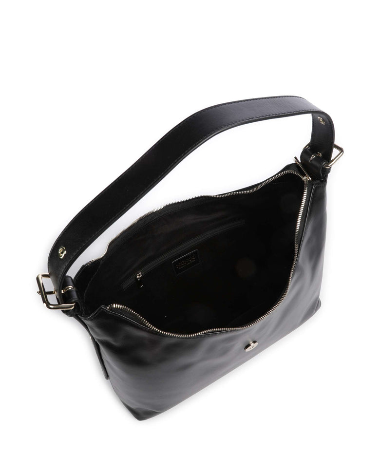 Núnoo Italian Leather Rio Buckle Hobo bag black