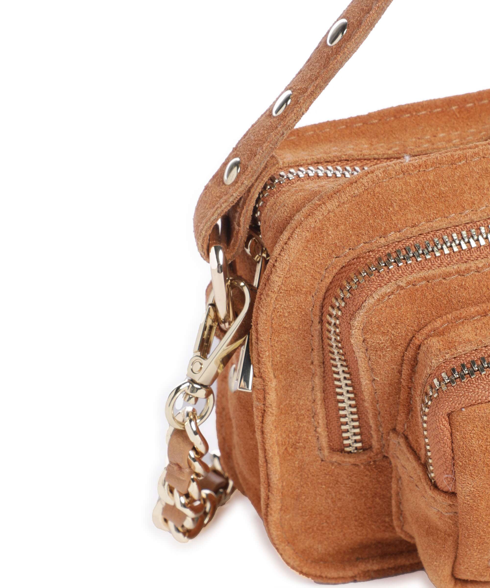 Núnoo Suede Helena Crossbody bag toffee