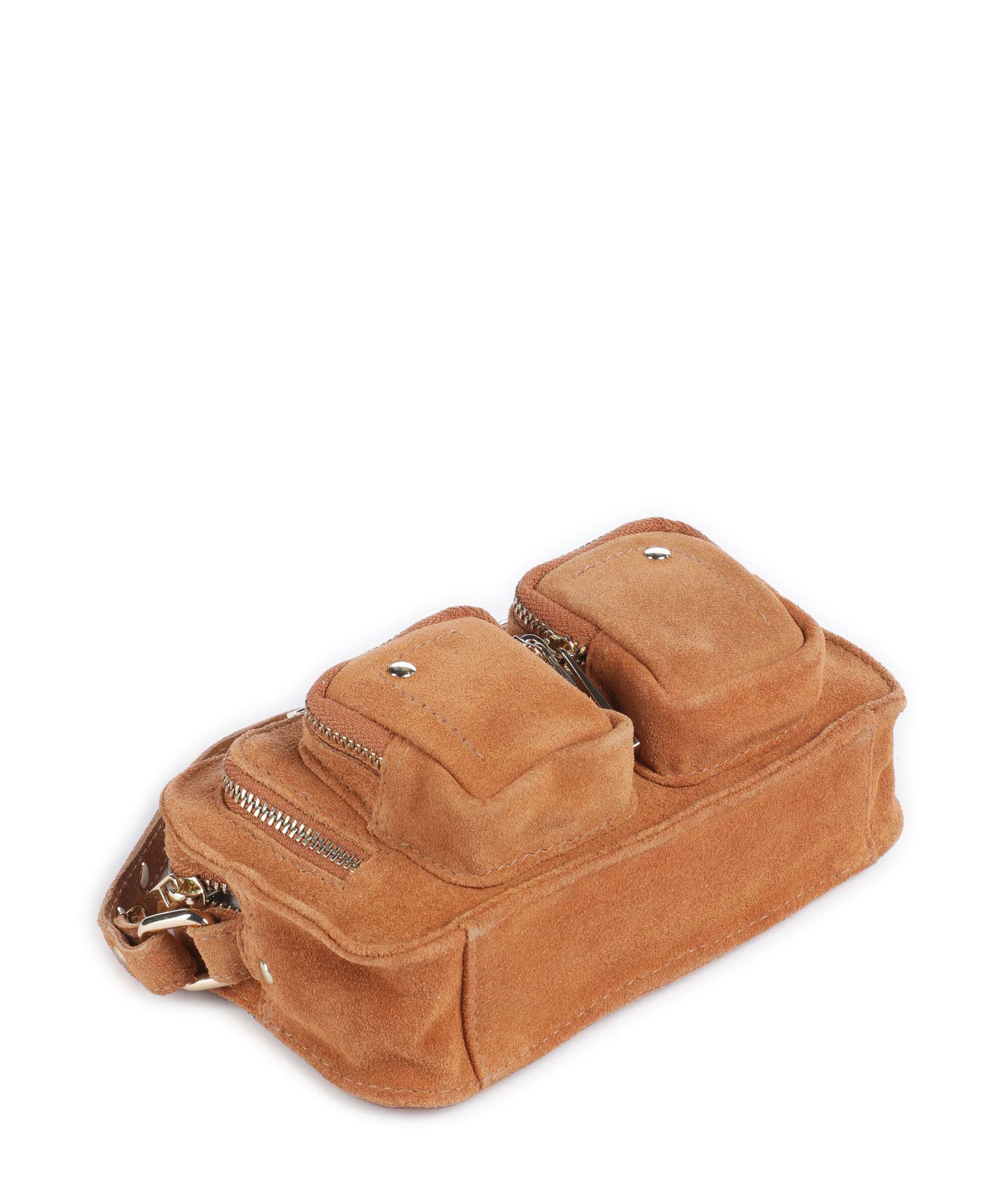 Núnoo Suede Helena Crossbody bag toffee