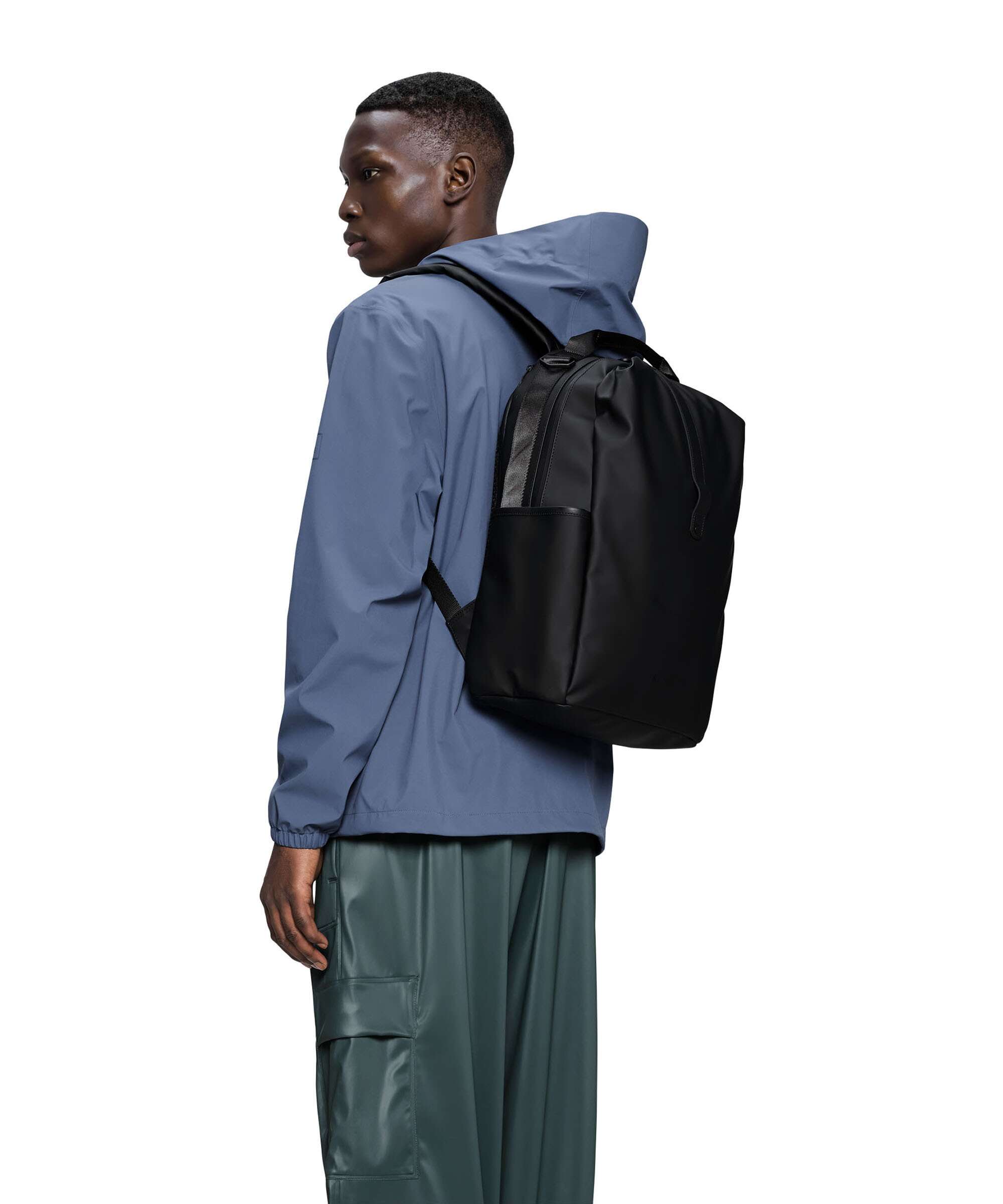 Rains Clip Front Backpack black