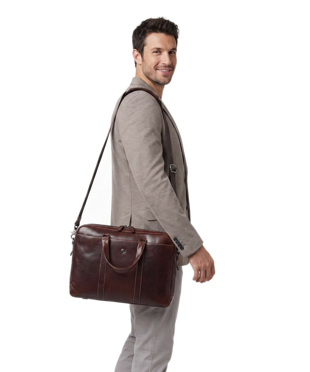 Jekyll & Hide Montana Briefcase mocha