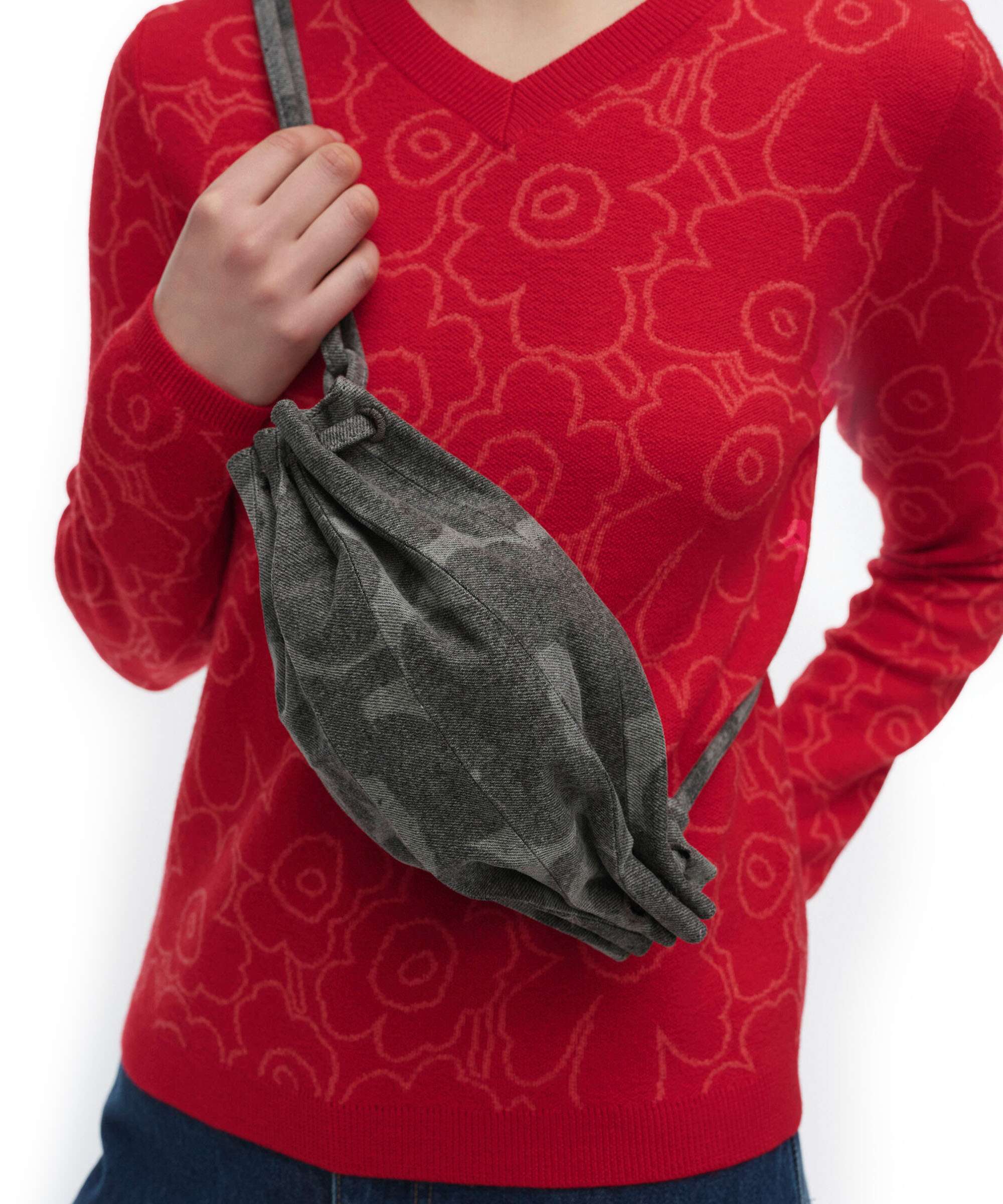 Marimekko Karla Denim Pikku Crossbody bag light grey