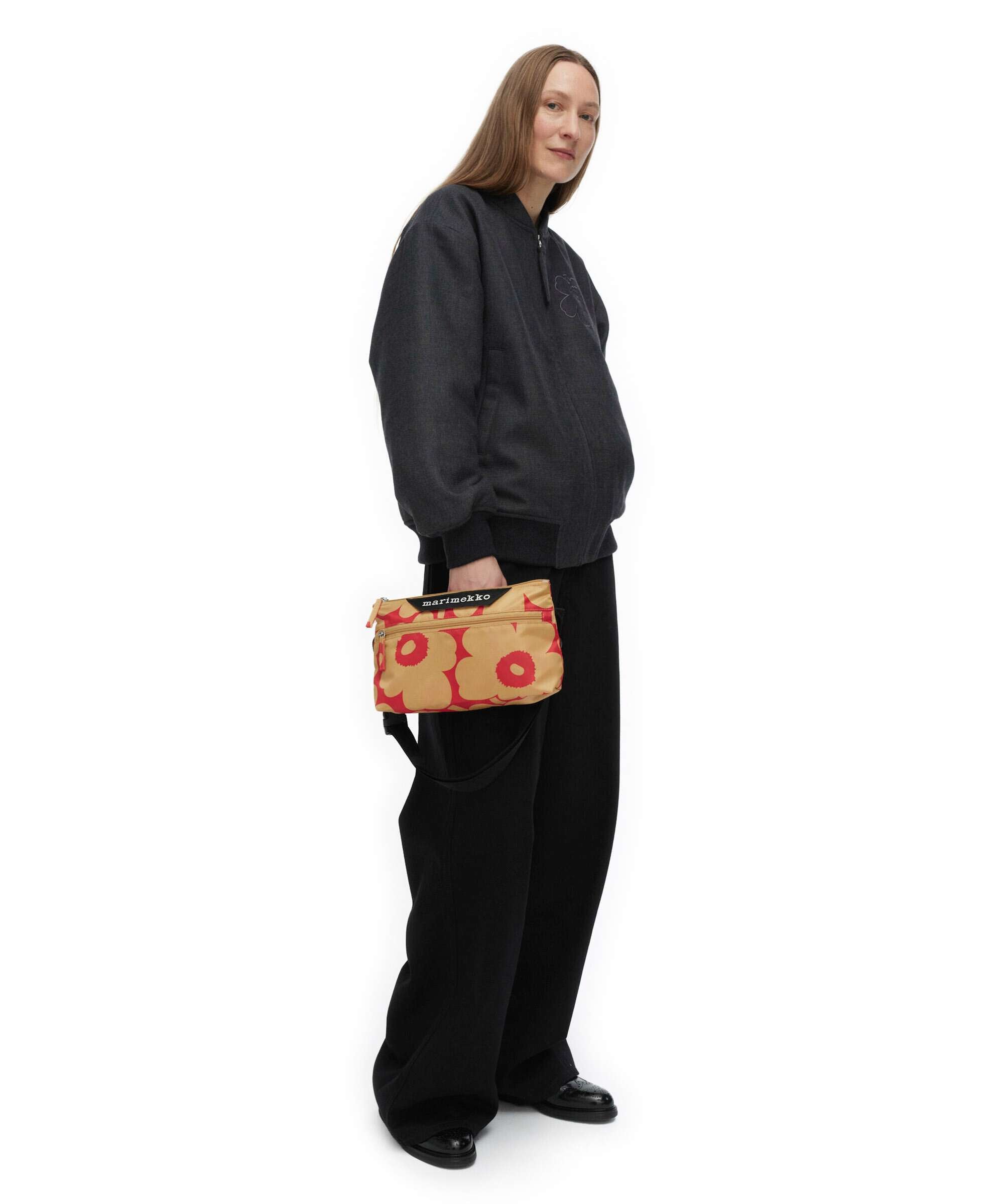 Marimekko Neat Unikko S Crossbody bag light brown/red