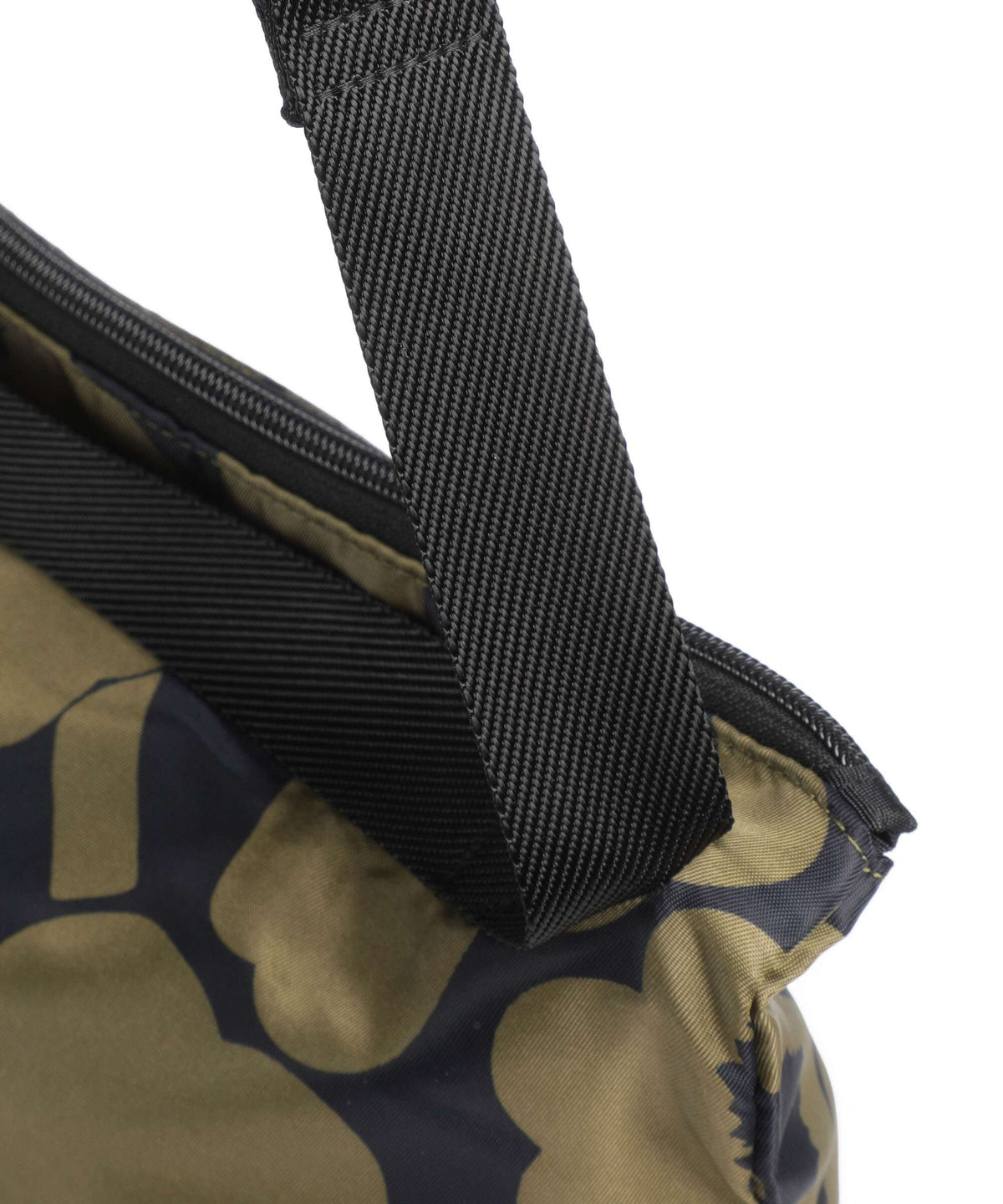 Marimekko Neat M Unikko Hobo bag olive green/dark blue