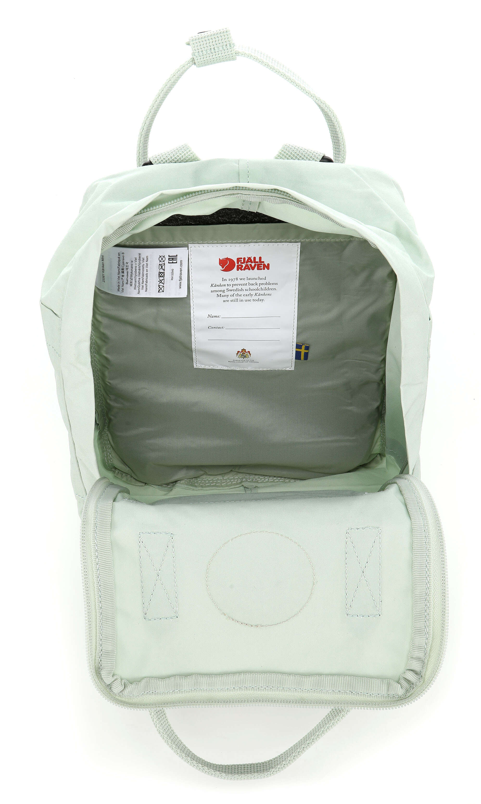Fjällräven Kånken Mini Rucksack Vinylon mint green