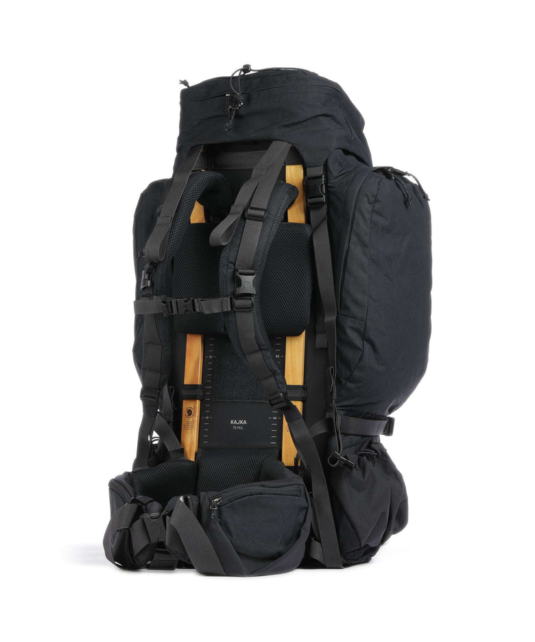 reiserucksack 75 l Fjällräven Kajka 75 M/L Trekkingrucksack recyceltes Polyamid, Vinylon coal black