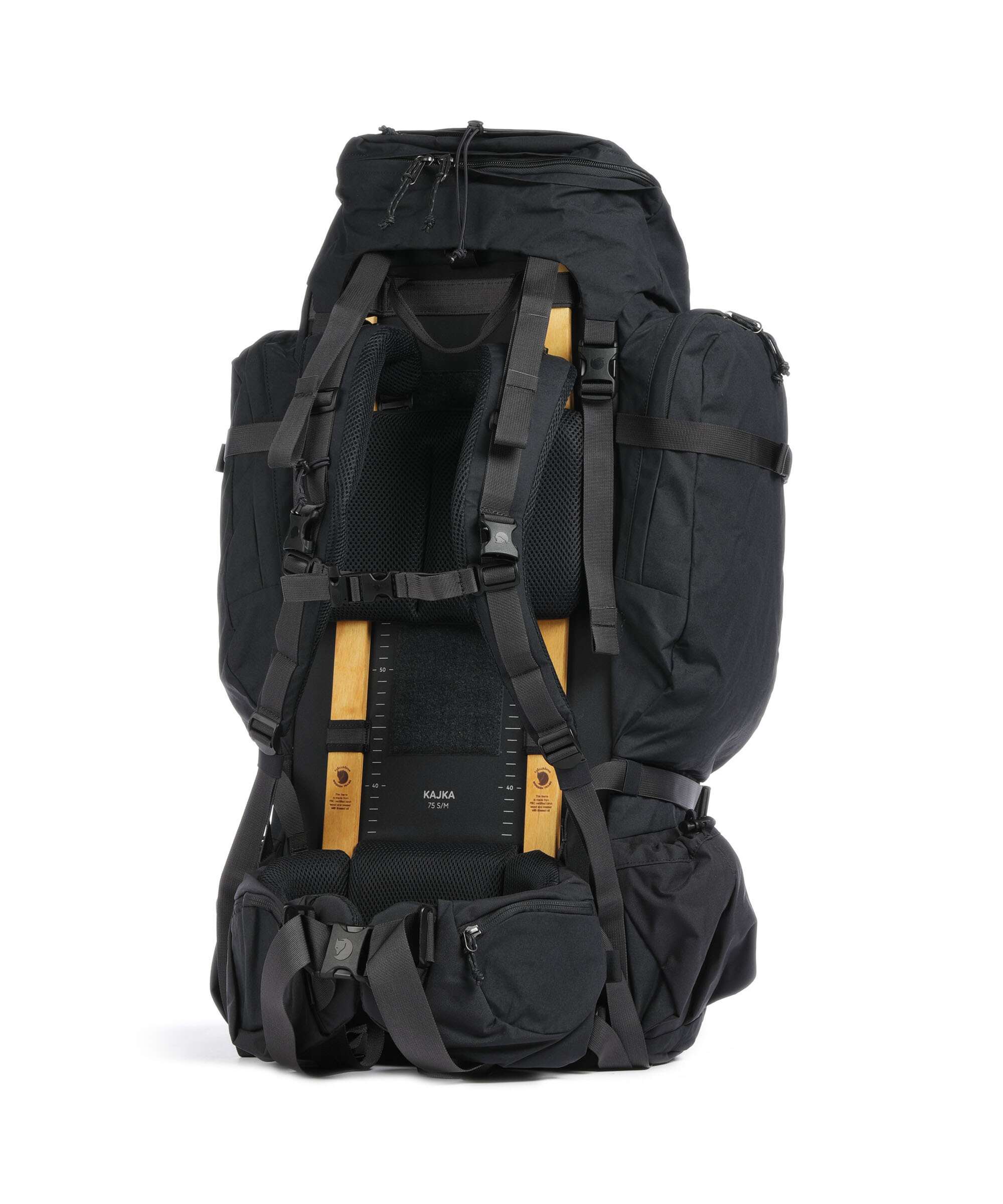 Fjällräven Kajka 75 S/M Trekkingrucksack recyceltes Polyamid, Vinylon coal black