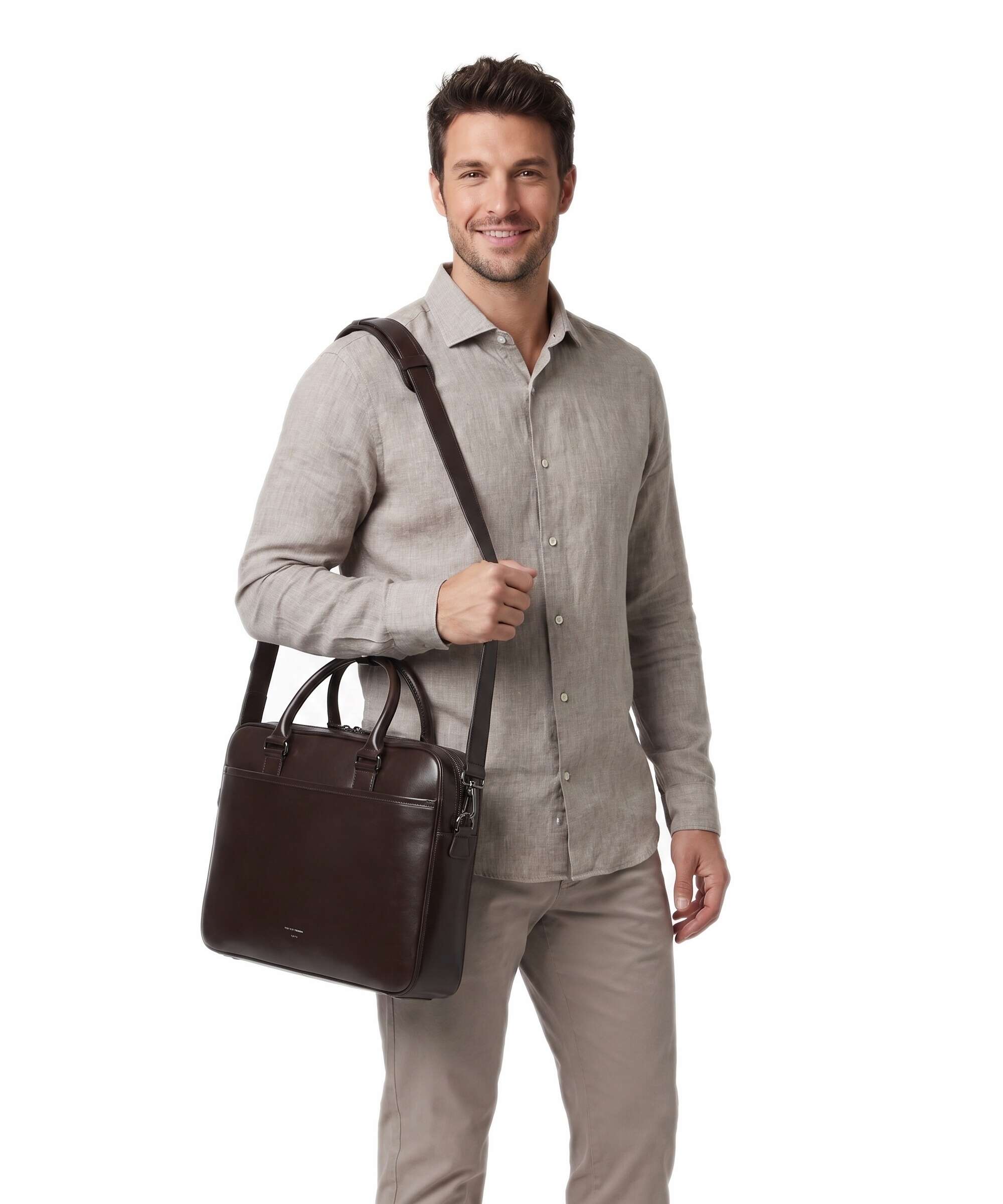 Tiger of Sweden Burin Briefcase dark brown