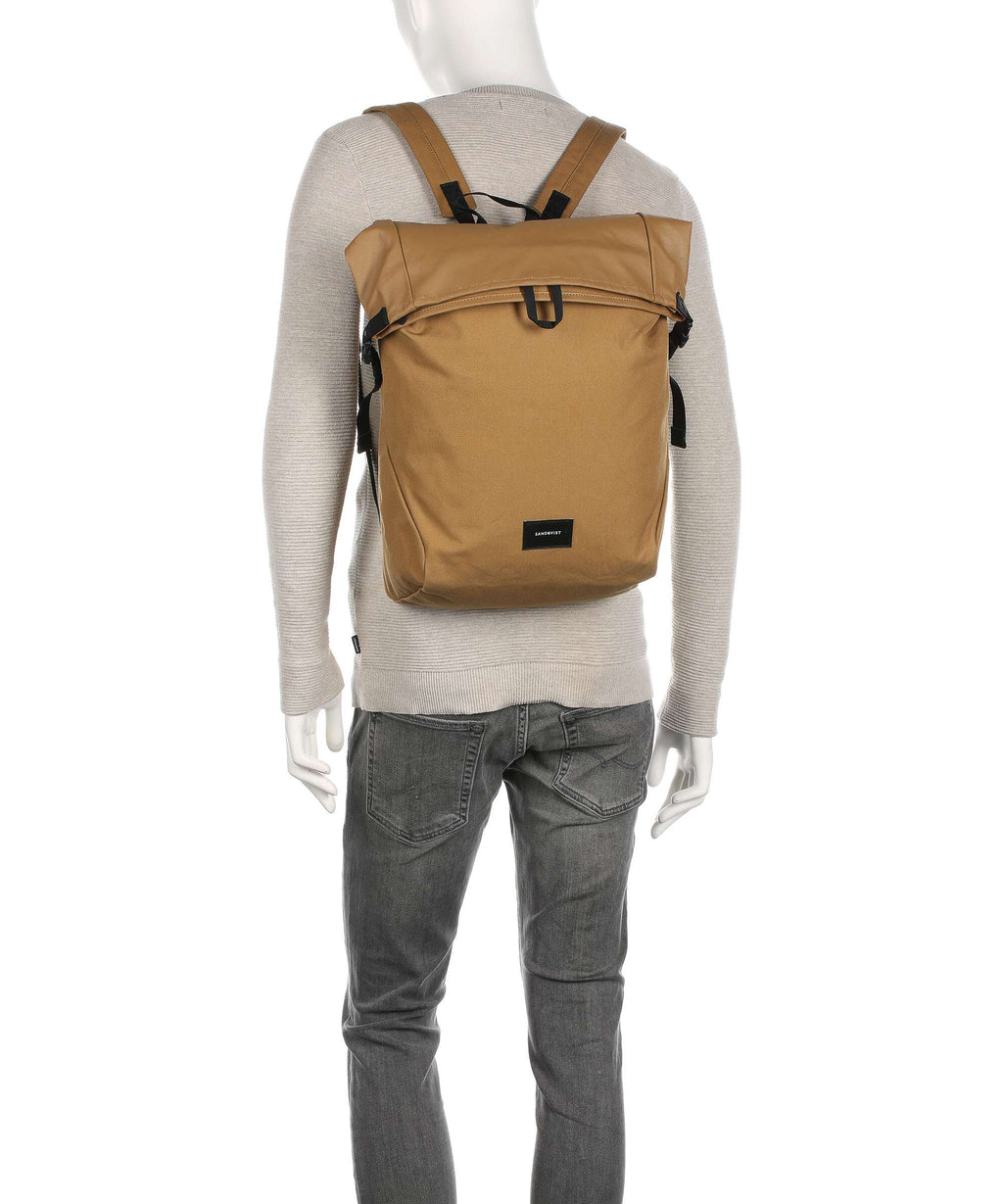 Sandqvist Ground Alfred Rolltop backpack fossil