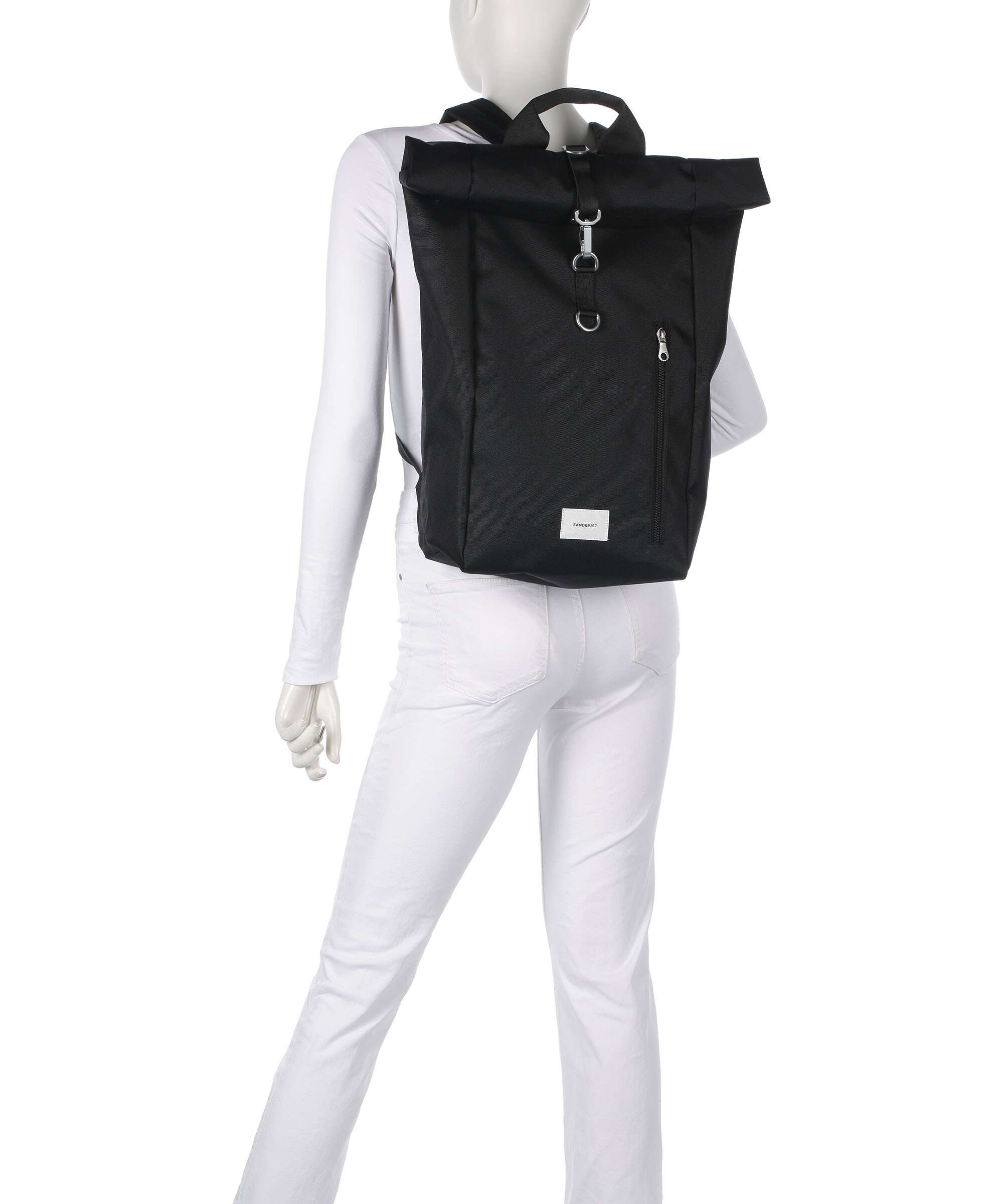 Sandqvist Ground L Rolltop backpack black