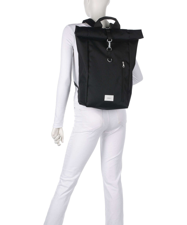 Sandqvist Ground L Rolltop backpack black