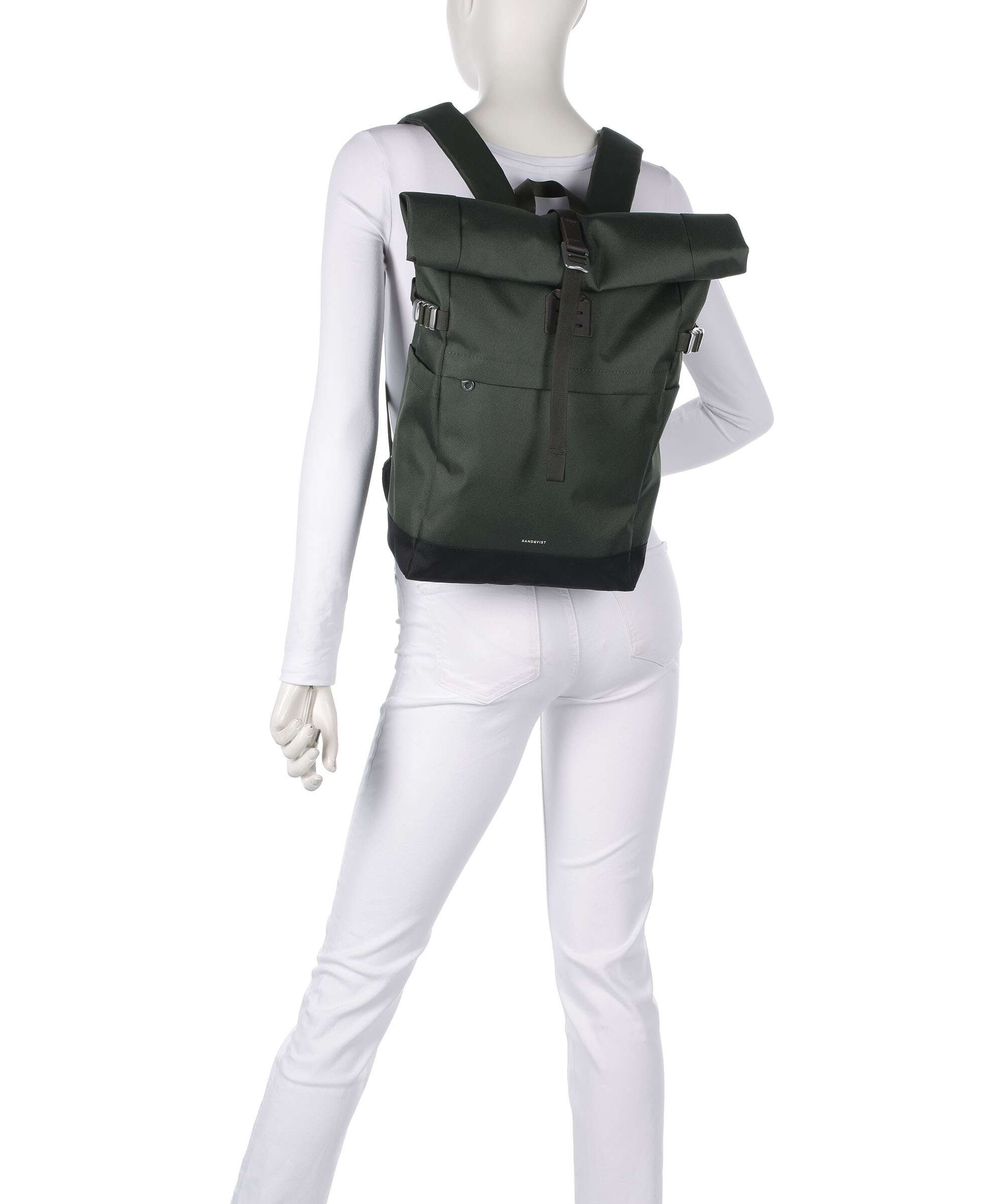 Sandqvist Icon M Rolltop backpack multicolour/black/navy