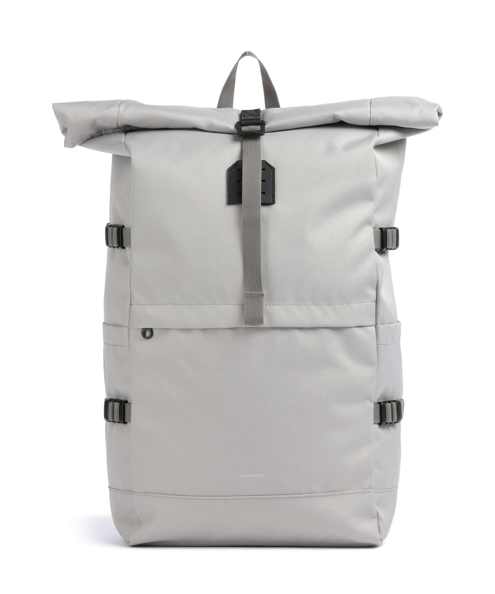 sandqvist fahrradtasche Sandqvist Icon L Rolltop Rucksack 16″ recyceltes Polyester light grey