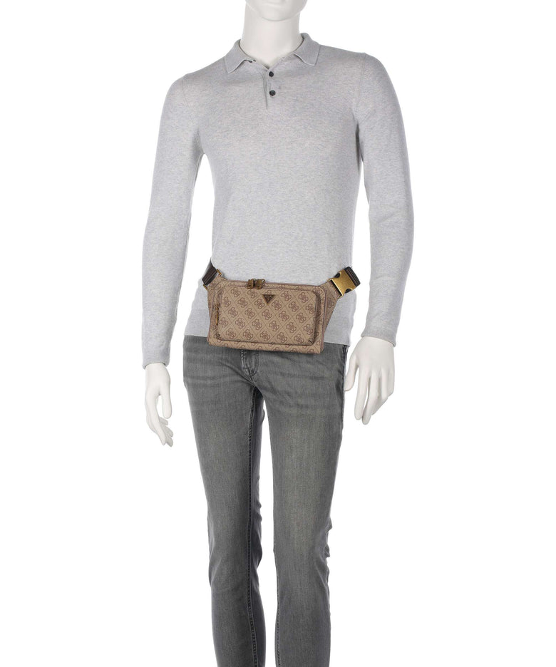 Guess Milano 4G Eco Belt bag beige/brown