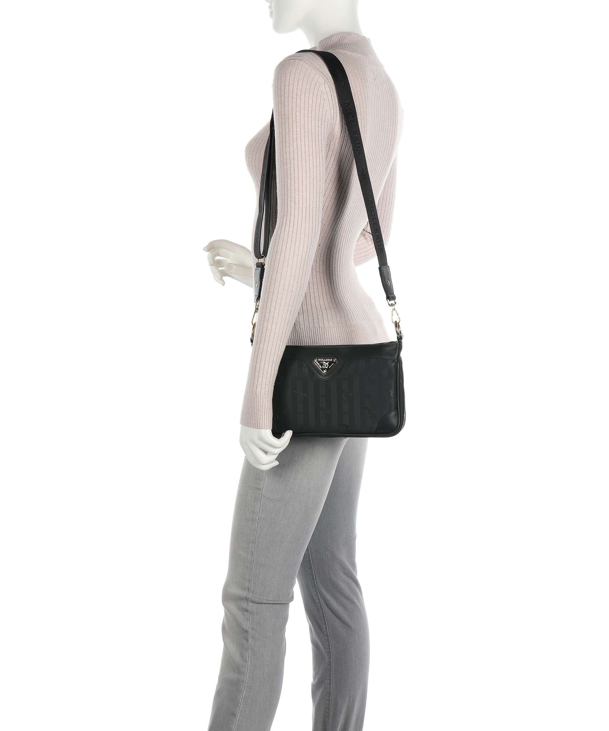 Maison Mollerus Vinerus Flums Crossbody bag black/nastro
