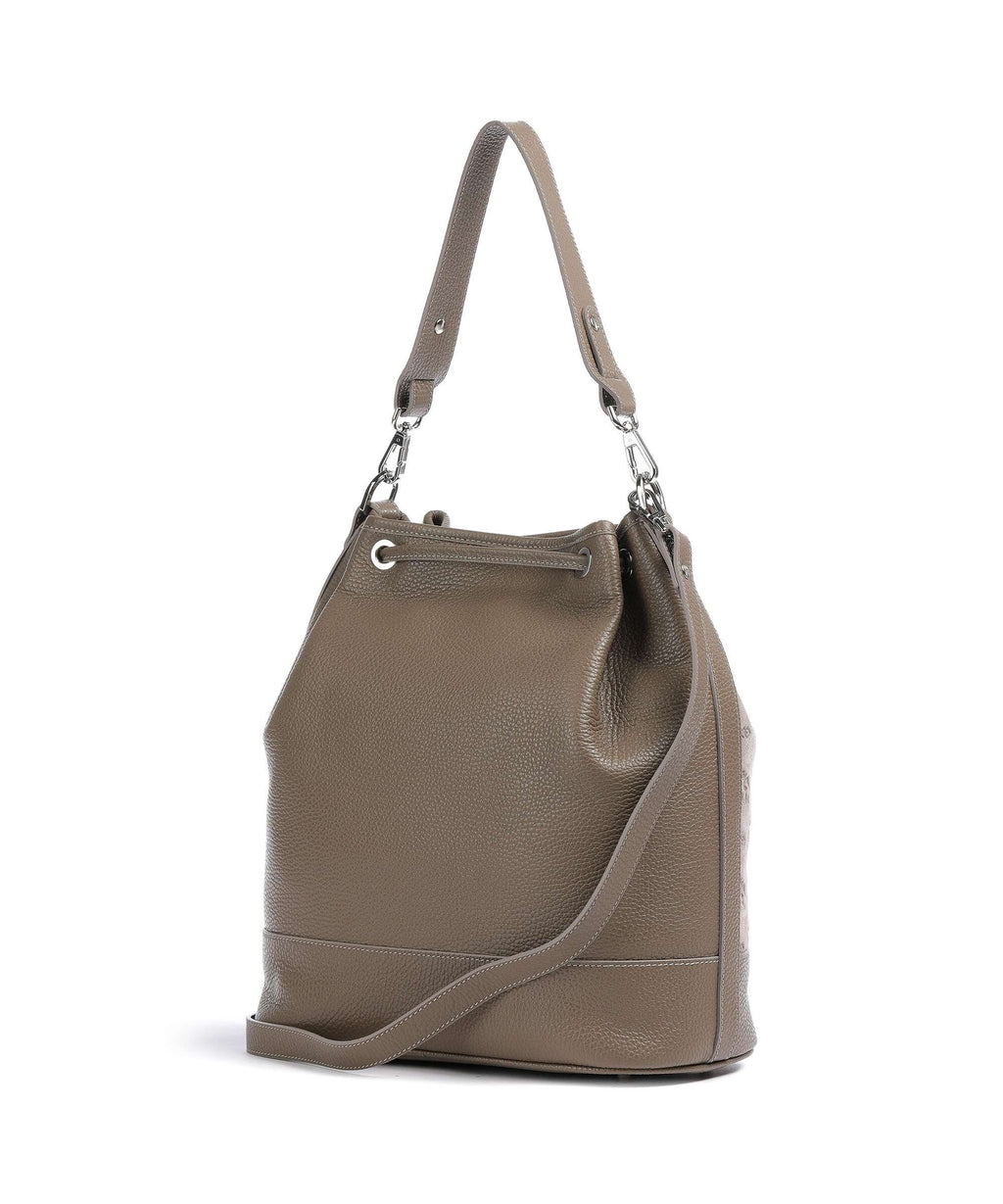 Maison Mollerus Stampato Niesen Bucket bag taupe/grau