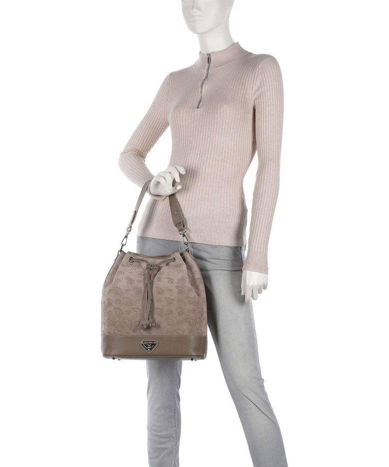 Maison Mollerus Stampato Niesen Bucket bag taupe/grau