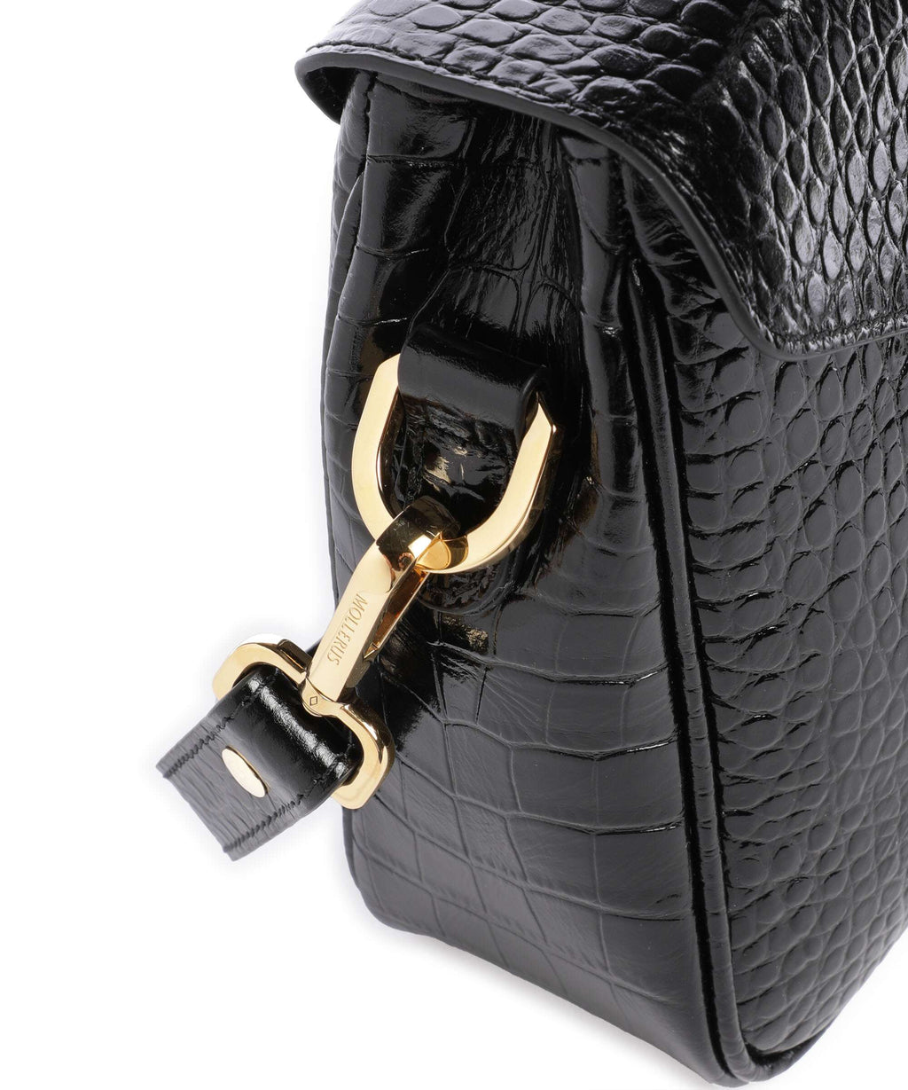 Maison Mollerus Croco Marly Crossbody bag classic schwarz