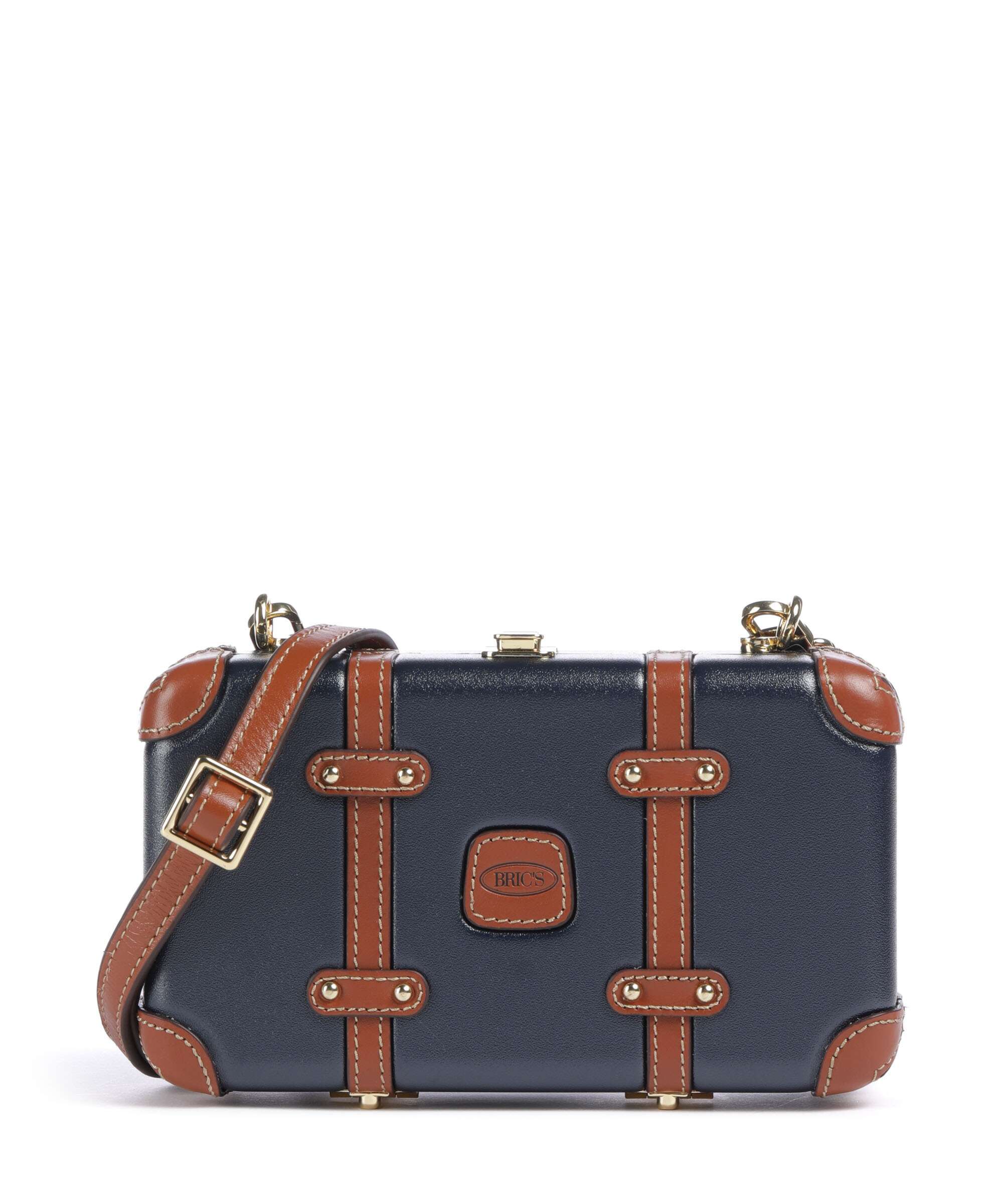 Brics Bellagio Crossbody bag blue/tan