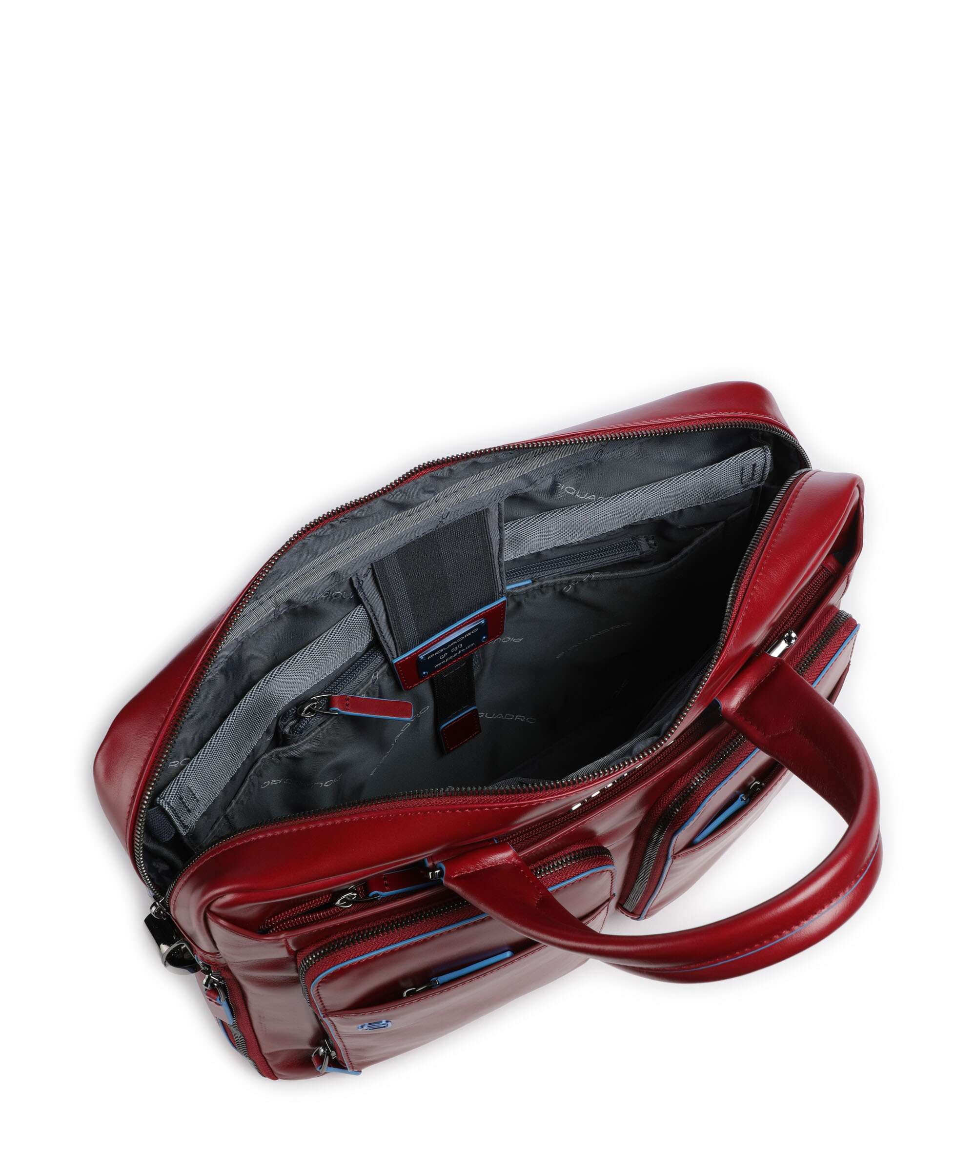 Piquadro Blue Square Briefcase rosso