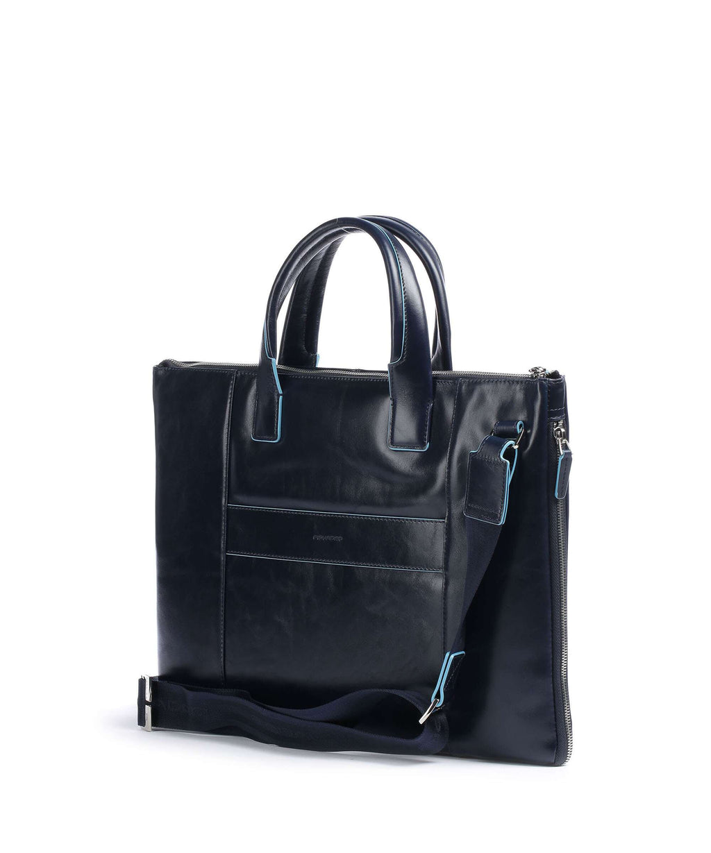 Piquadro Blue Square Briefcase blu