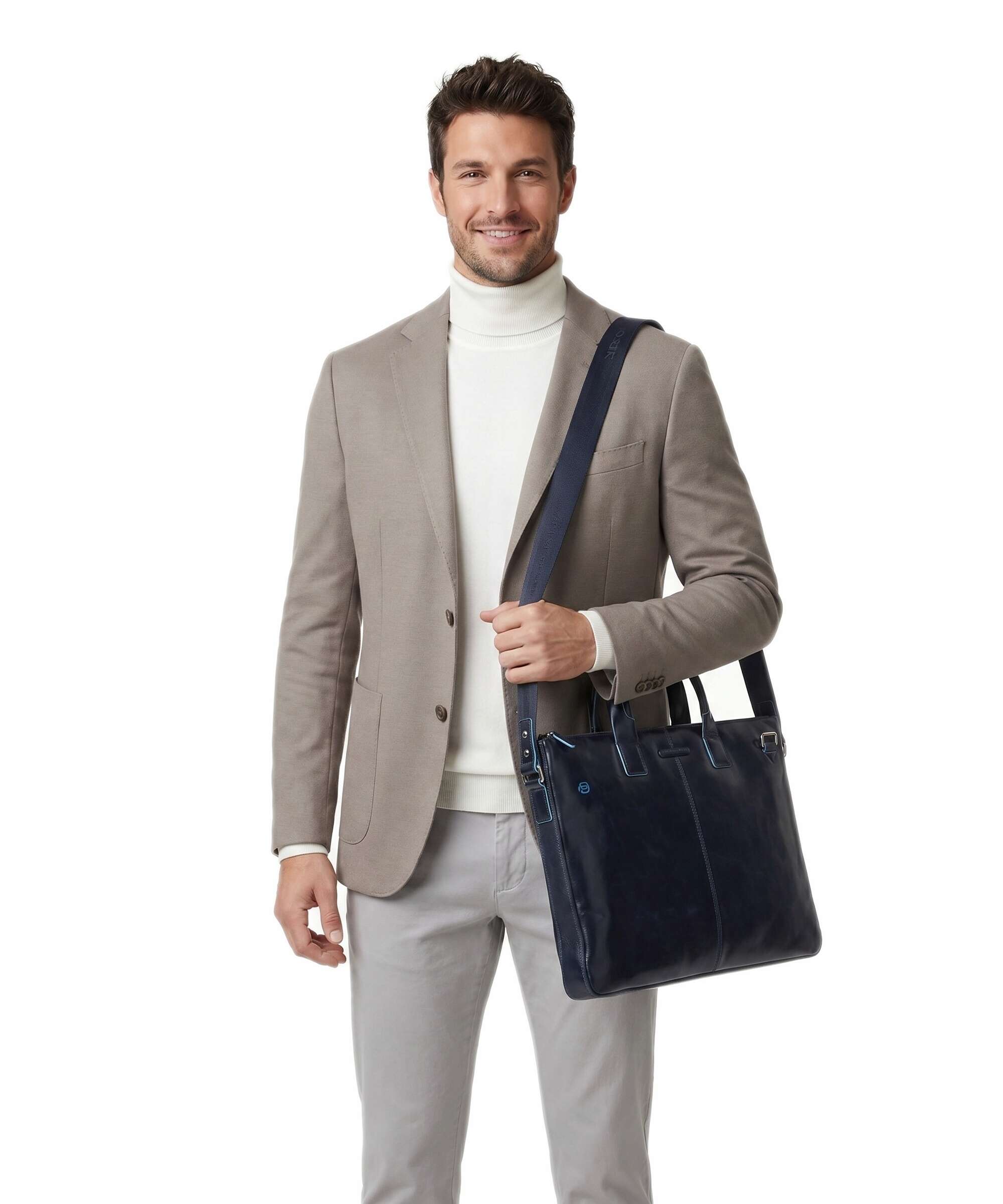 Piquadro Blue Square Briefcase blu