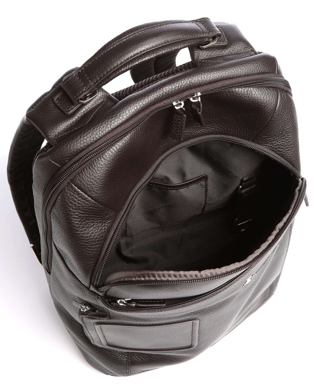 Piquadro Vibe Laptop backpack dark brown