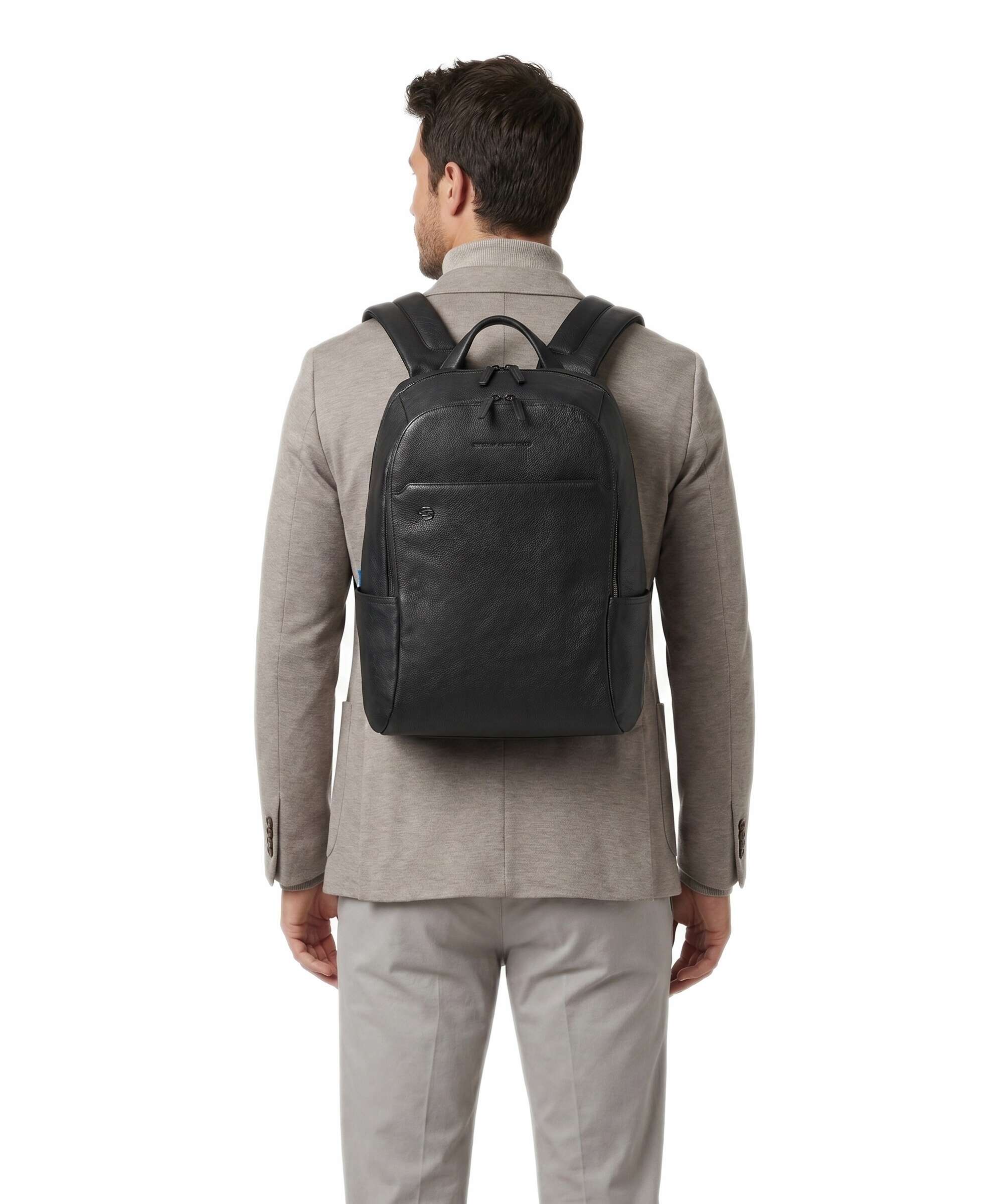 Piquadro Black Square Laptop backpack black