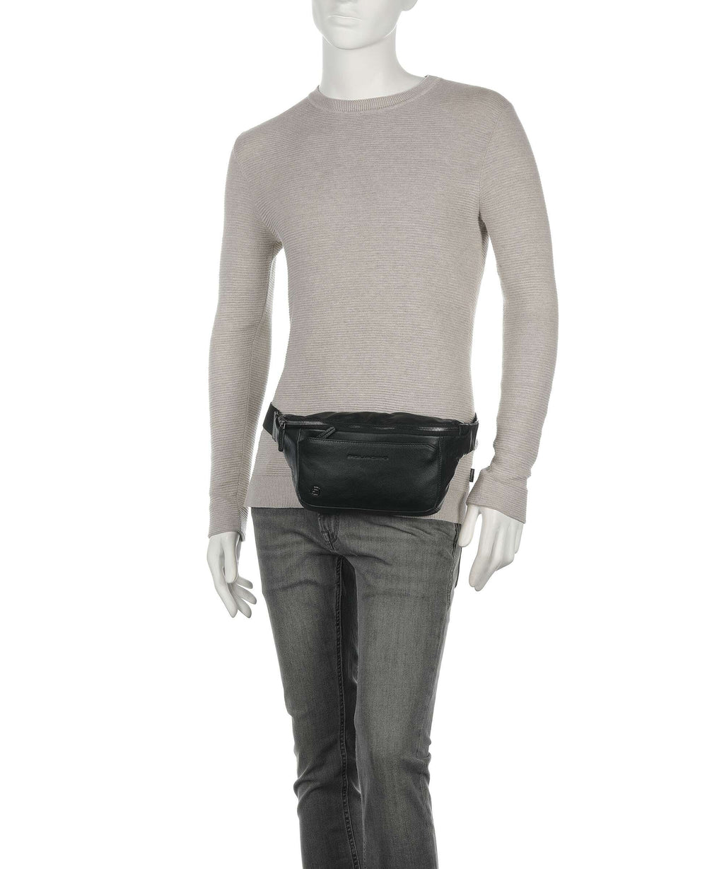 Piquadro Black Square Belt bag black