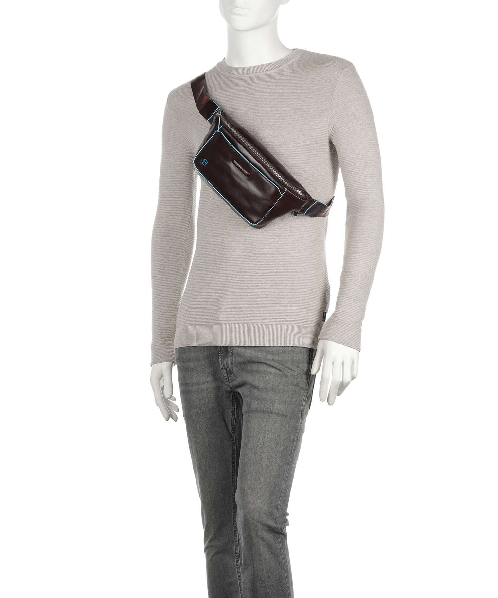 Piquadro Blue Square Belt bag mahogany