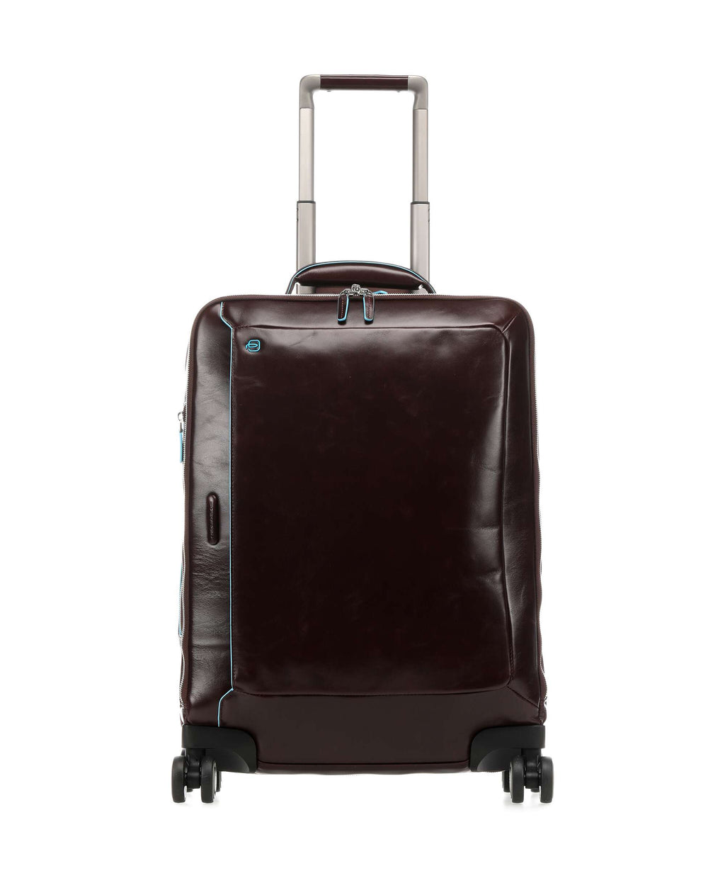 Piquadro Blue Square Spinner (4 wheels) mahogany