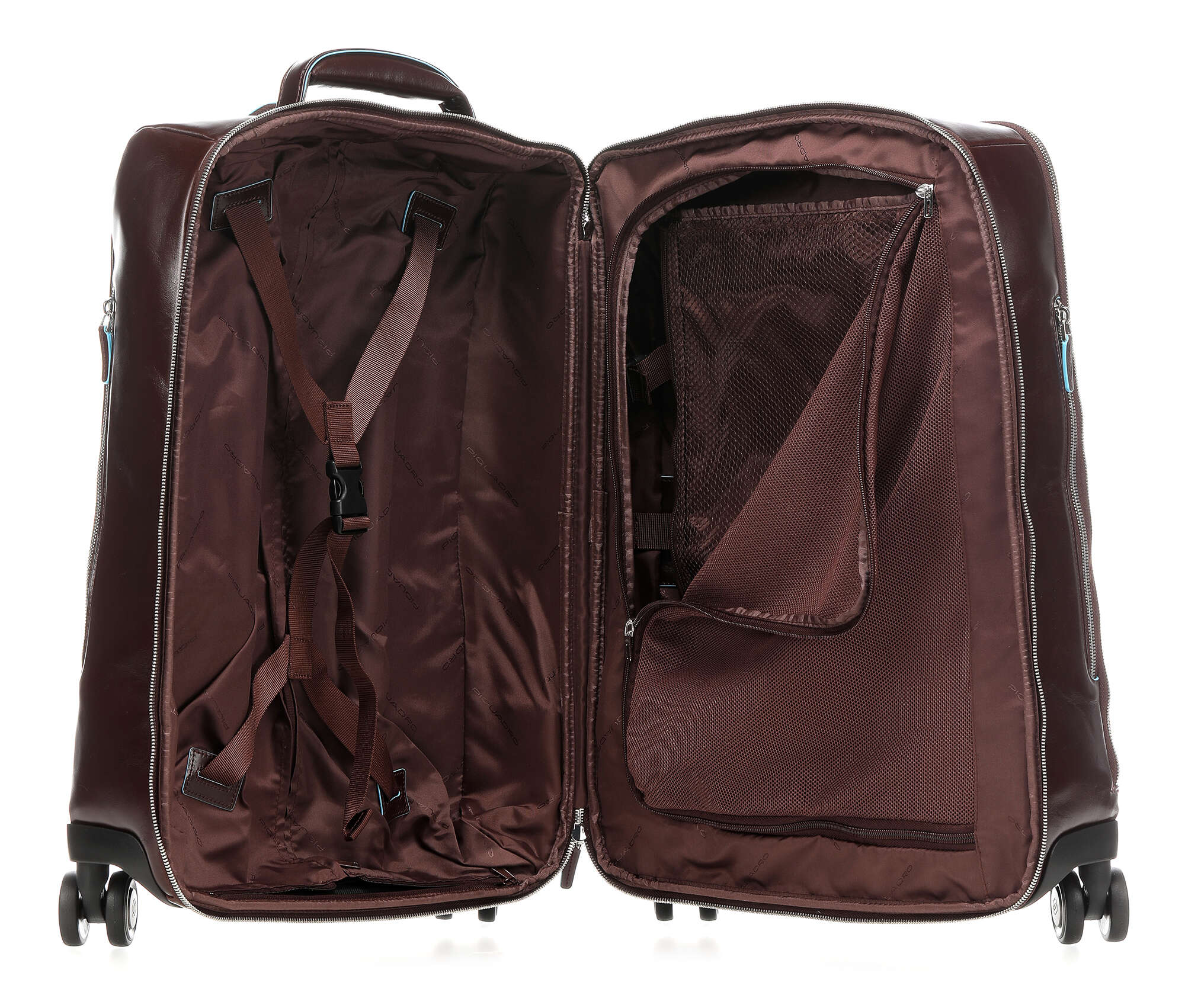 Piquadro Blue Square Spinner (4 wheels) mahogany