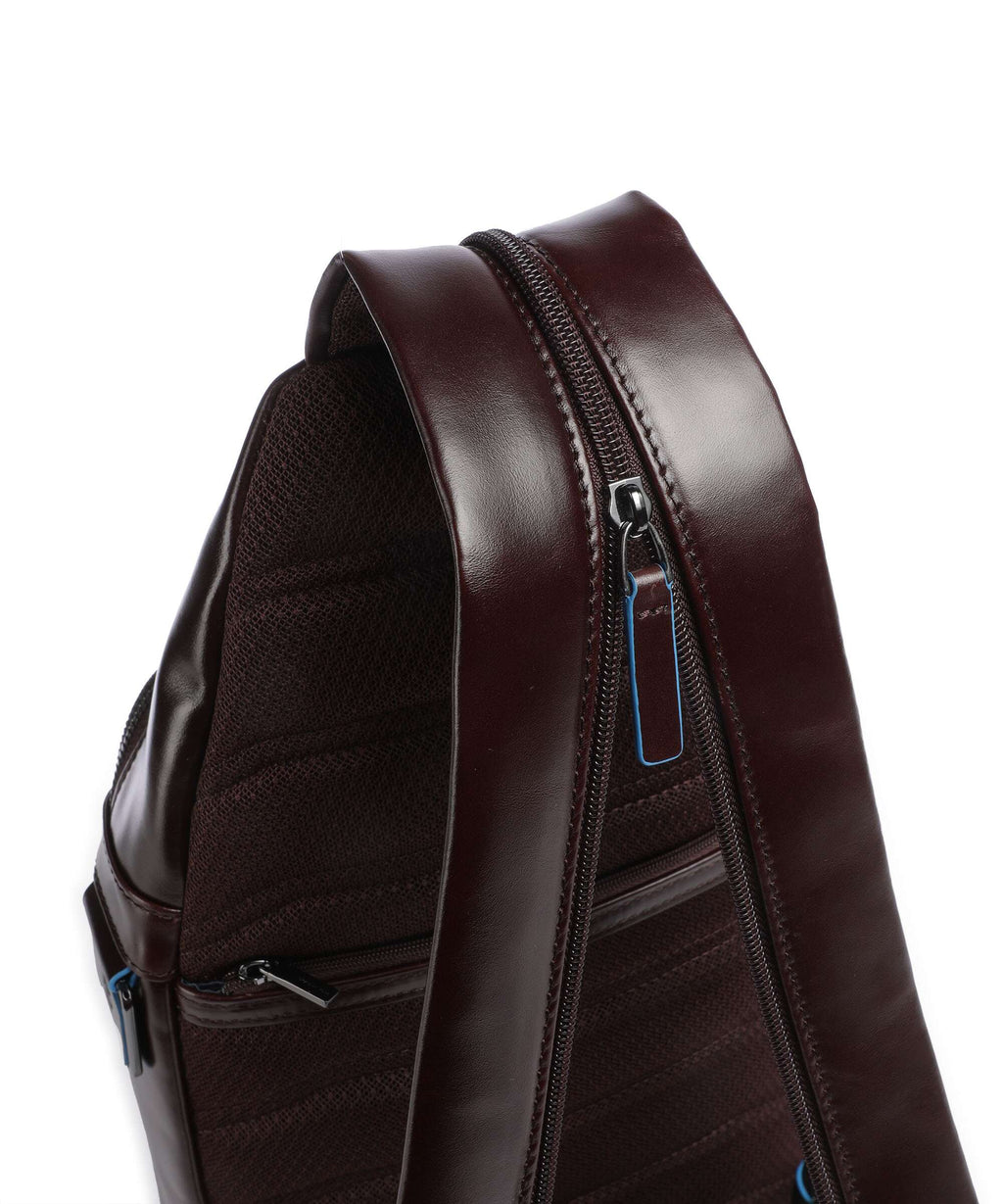 Piquadro Blue Square Sling bag mahogany