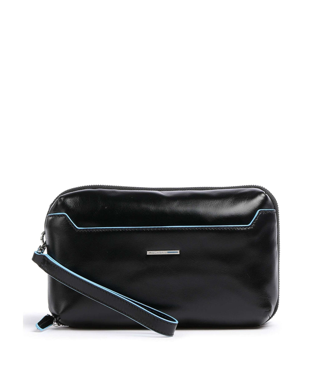 Piquadro Blue Square Wristlet black