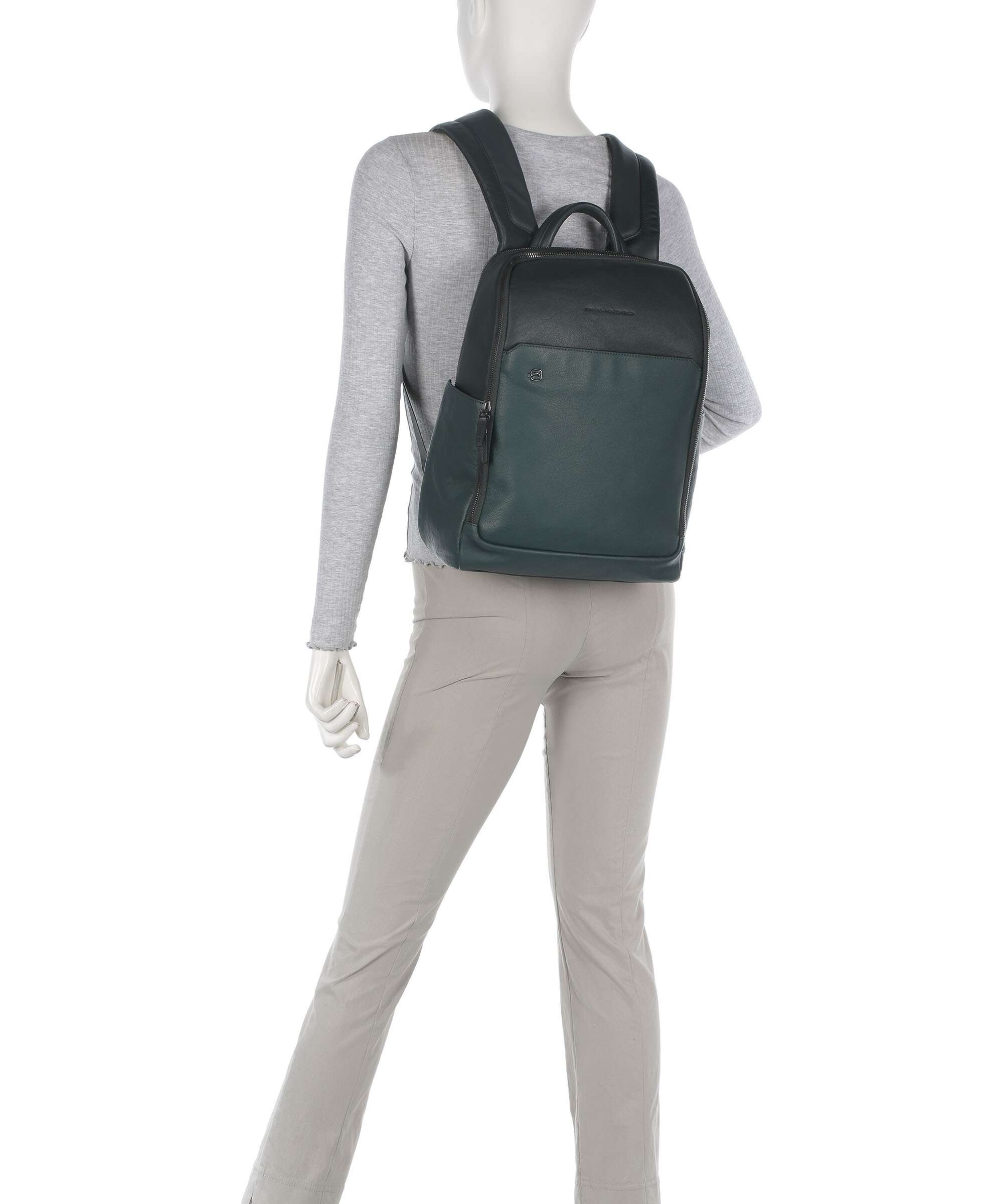 Piquadro Black Square Backpack verde bosco/verde oliva