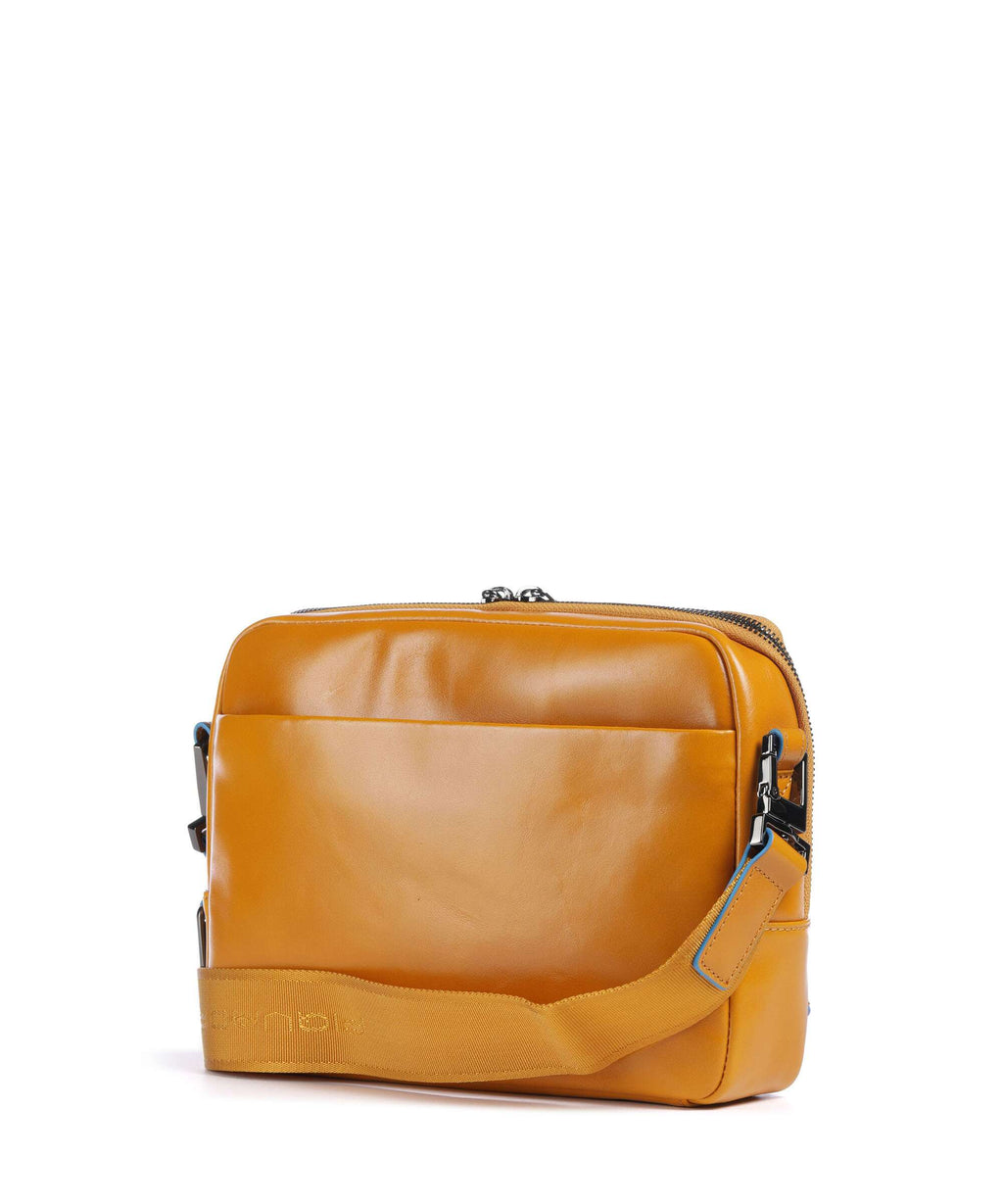 Piquadro Blue Square Crossbody bag giallo zafferano