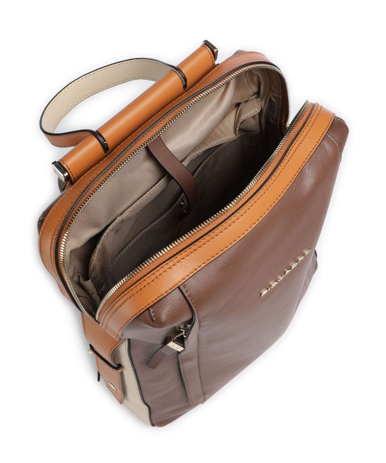Piquadro Circle Laptop backpack marrone/beige