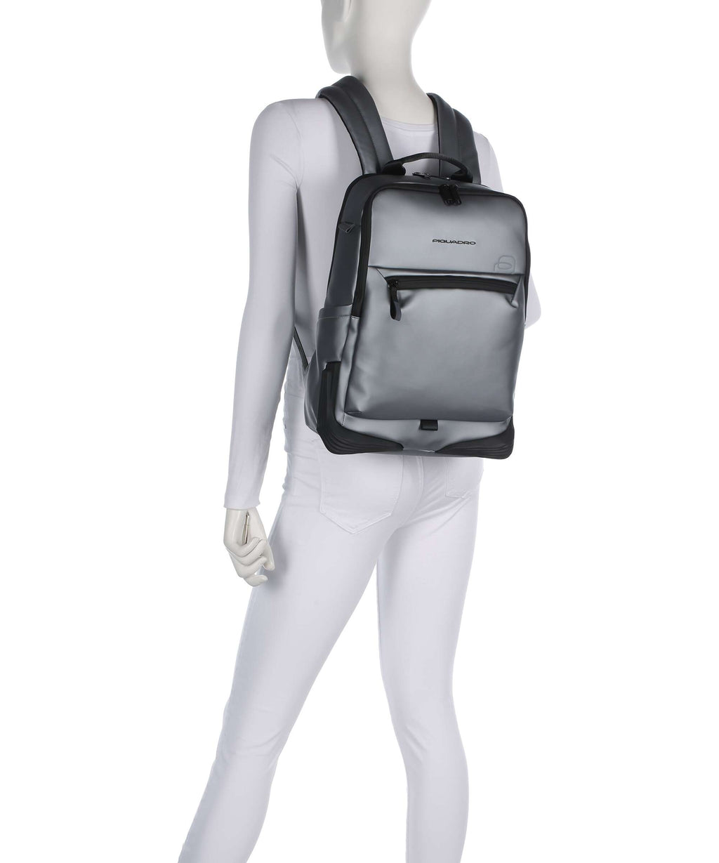 Piquadro Corner 2.0 Backpack metal grey