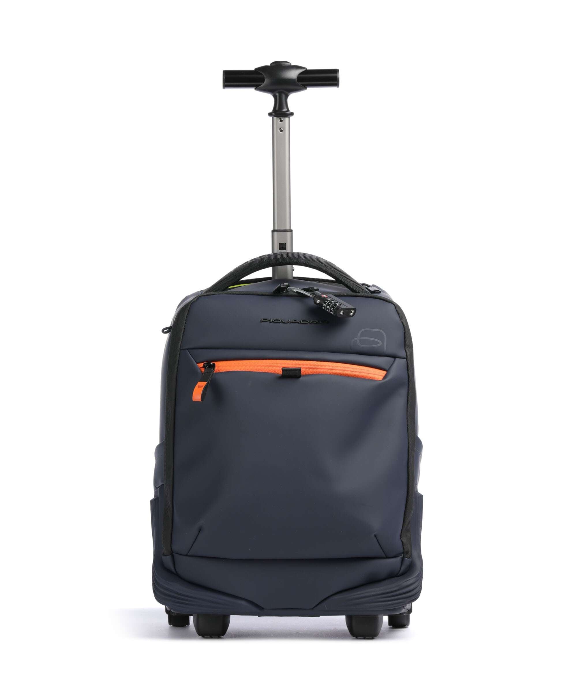 Piquadro Corner Backpack with wheels blue